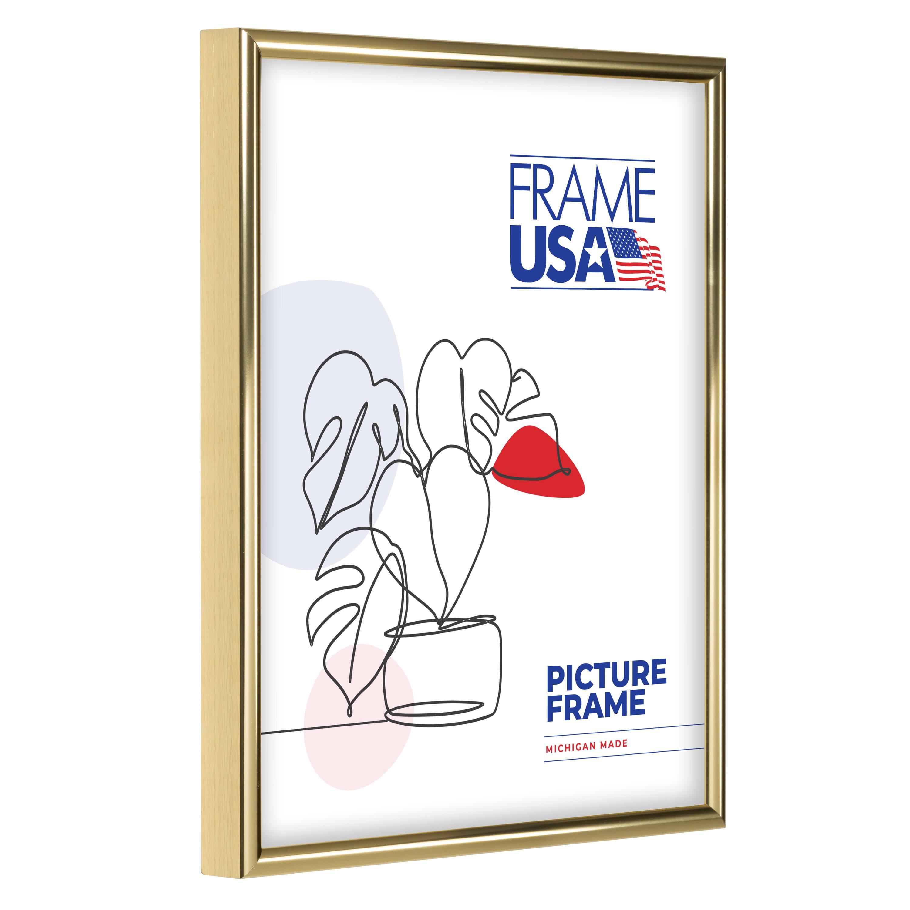 Frame USA Metal I Gold Single Image Picture Frame