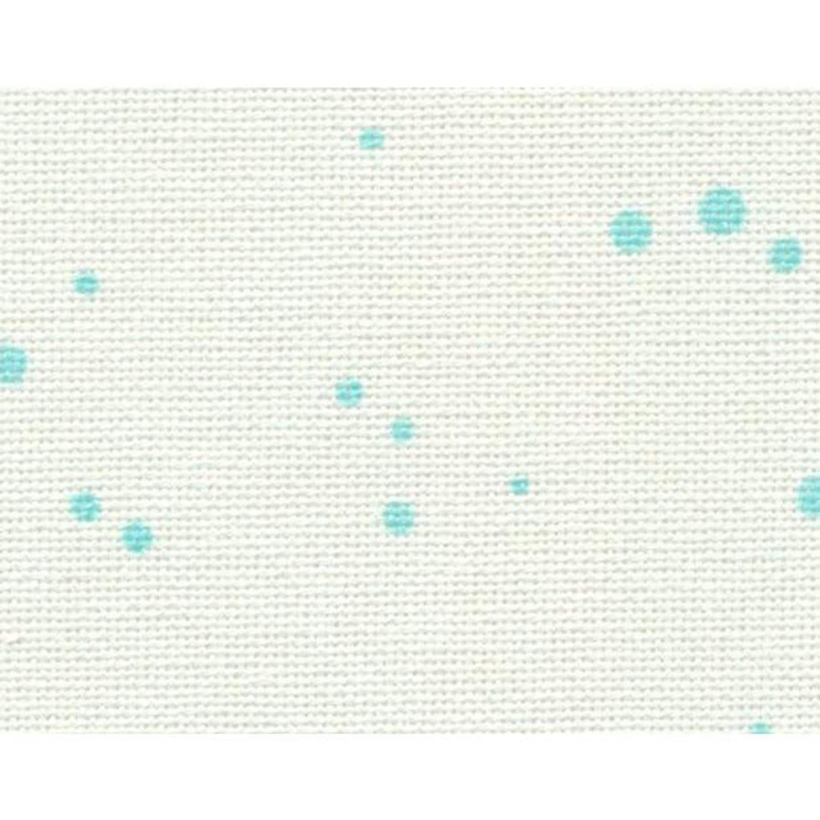 Zweigart® Murano Splash 32 Count Antique White with Mint Splash Pre-Cut Fabric