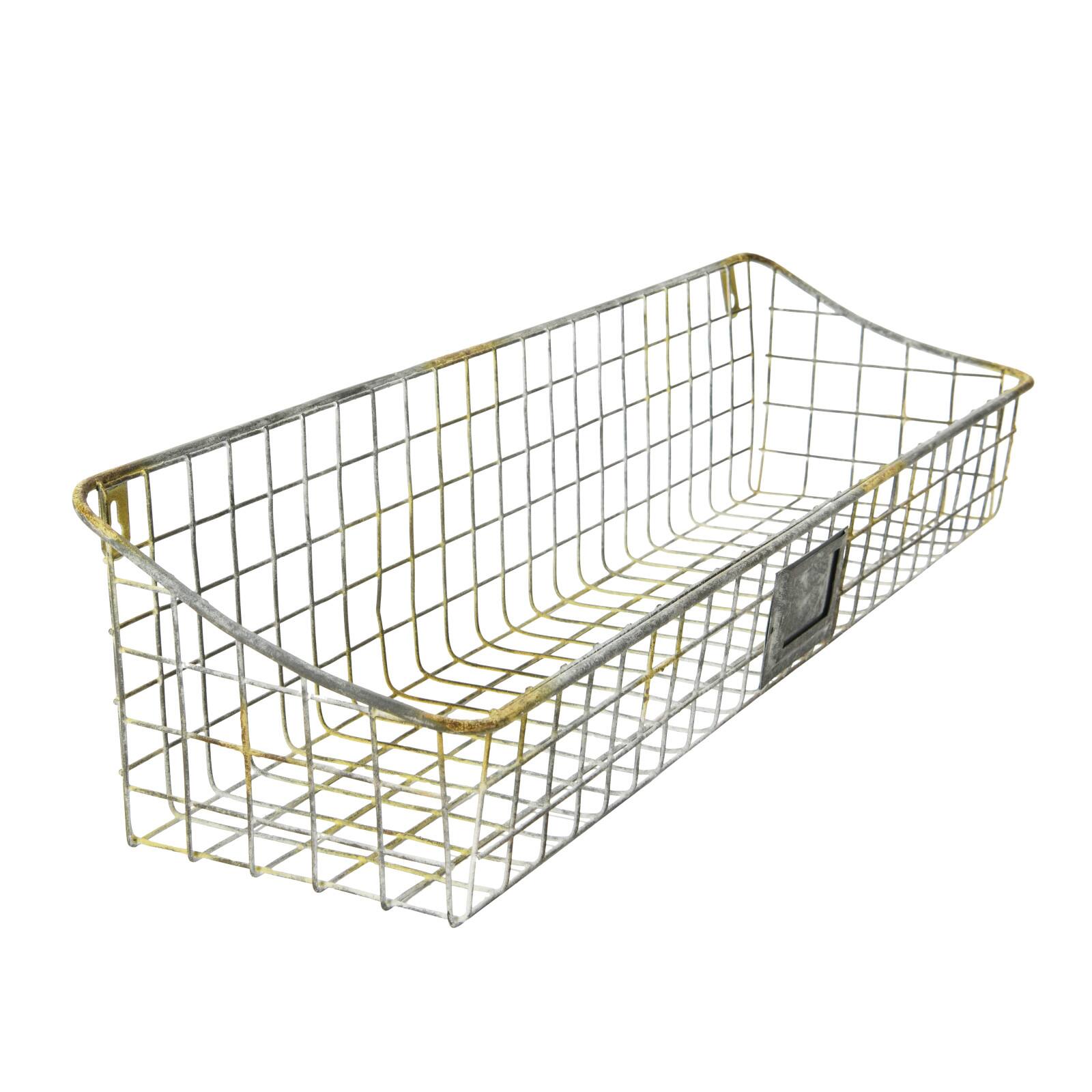 Distressed Metal Wire Wall Basket Michaels