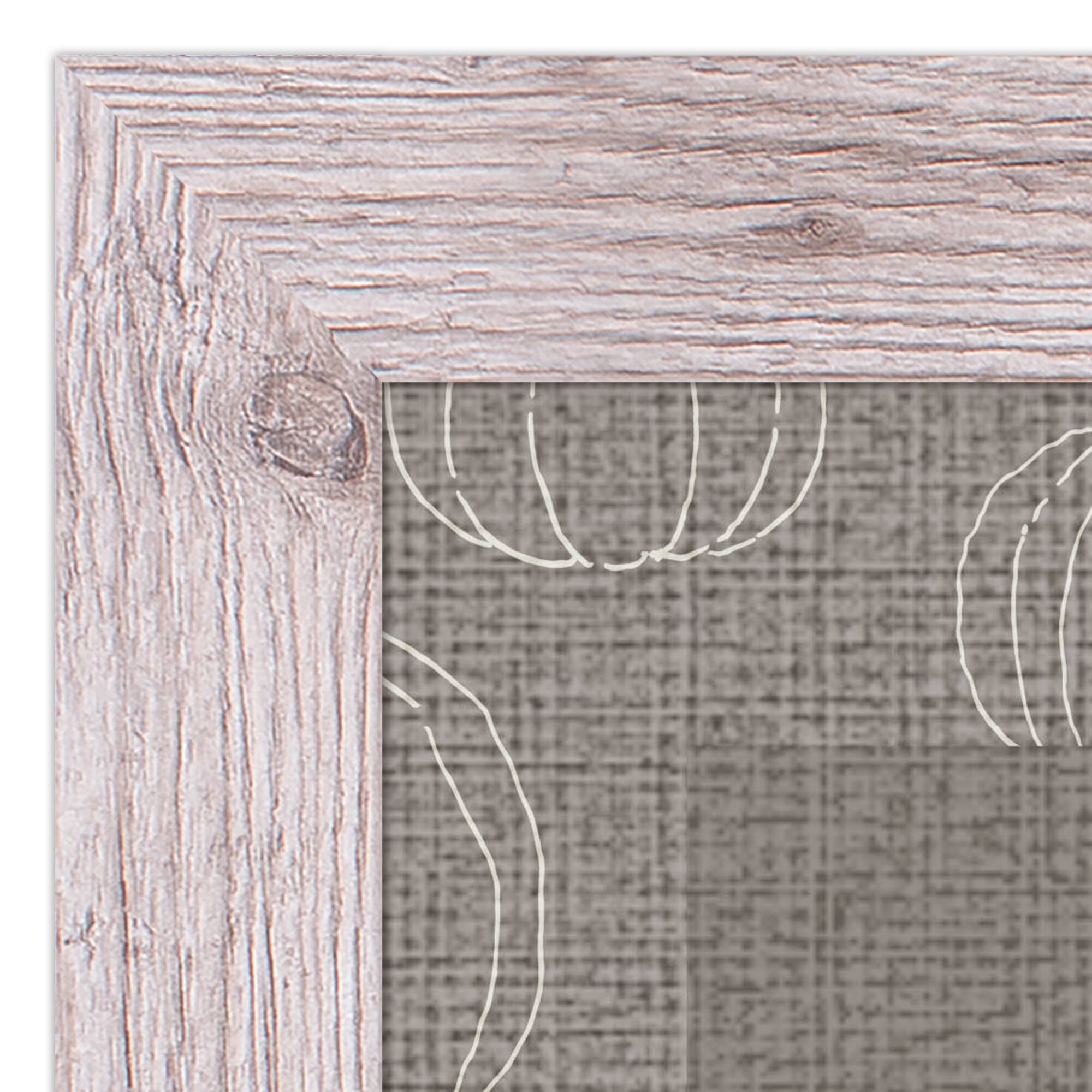 Gray Grateful Hearts Print in Western White Frame