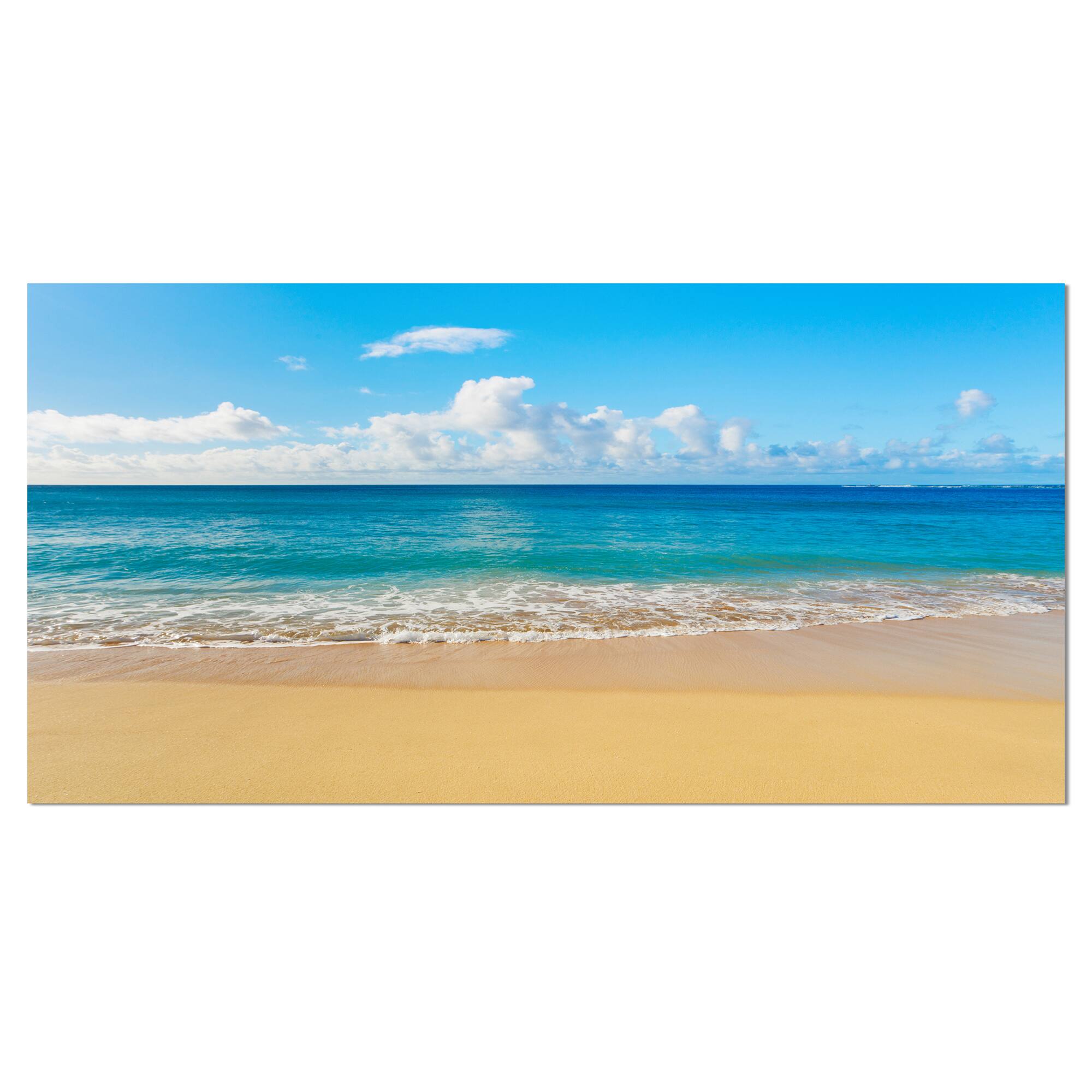Designart - Calm Beach and Tropical Sea - Photography Canvas Art Print