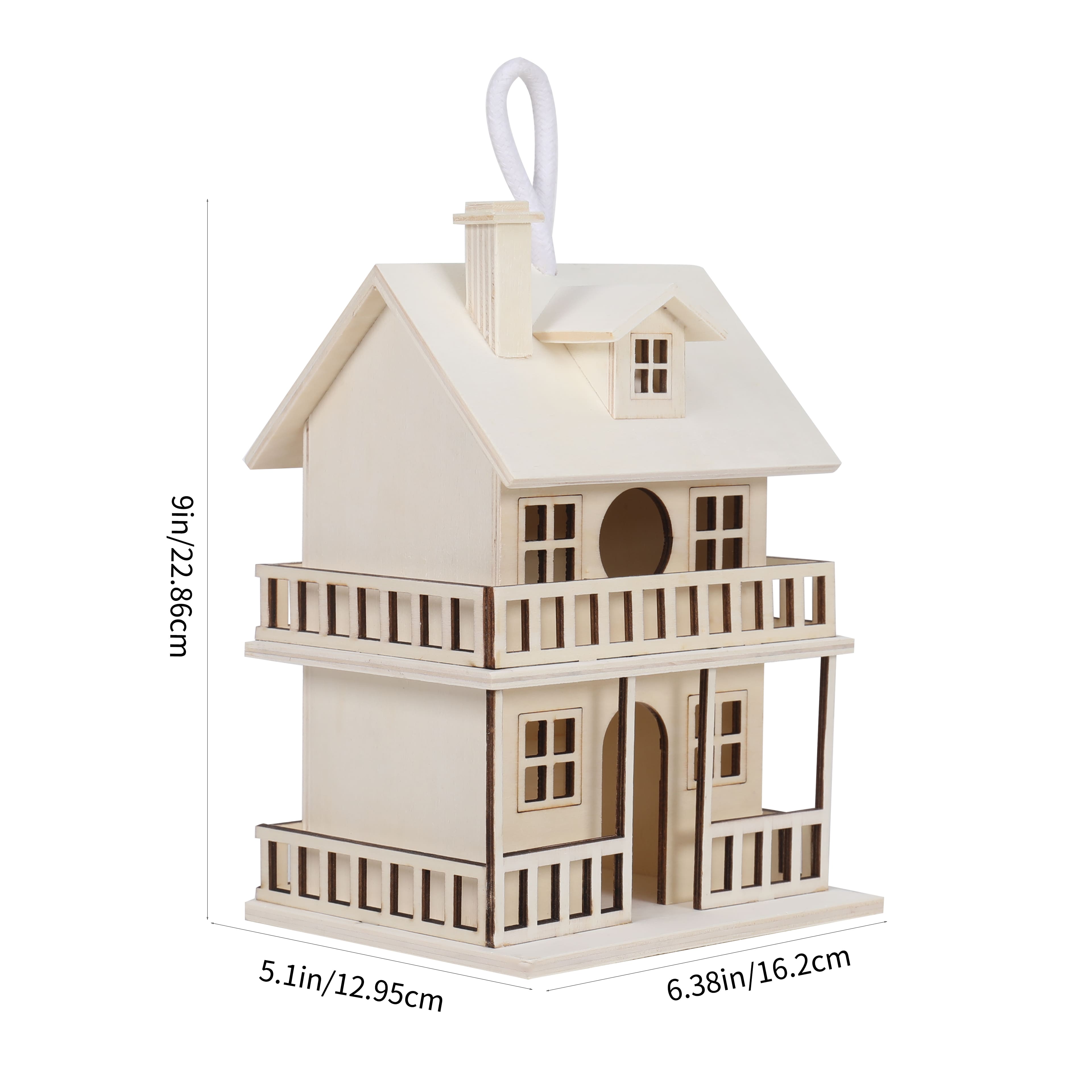8 Pack: 9&#x22; Wood 2-Story Birdhouse by Make Market&#xAE;