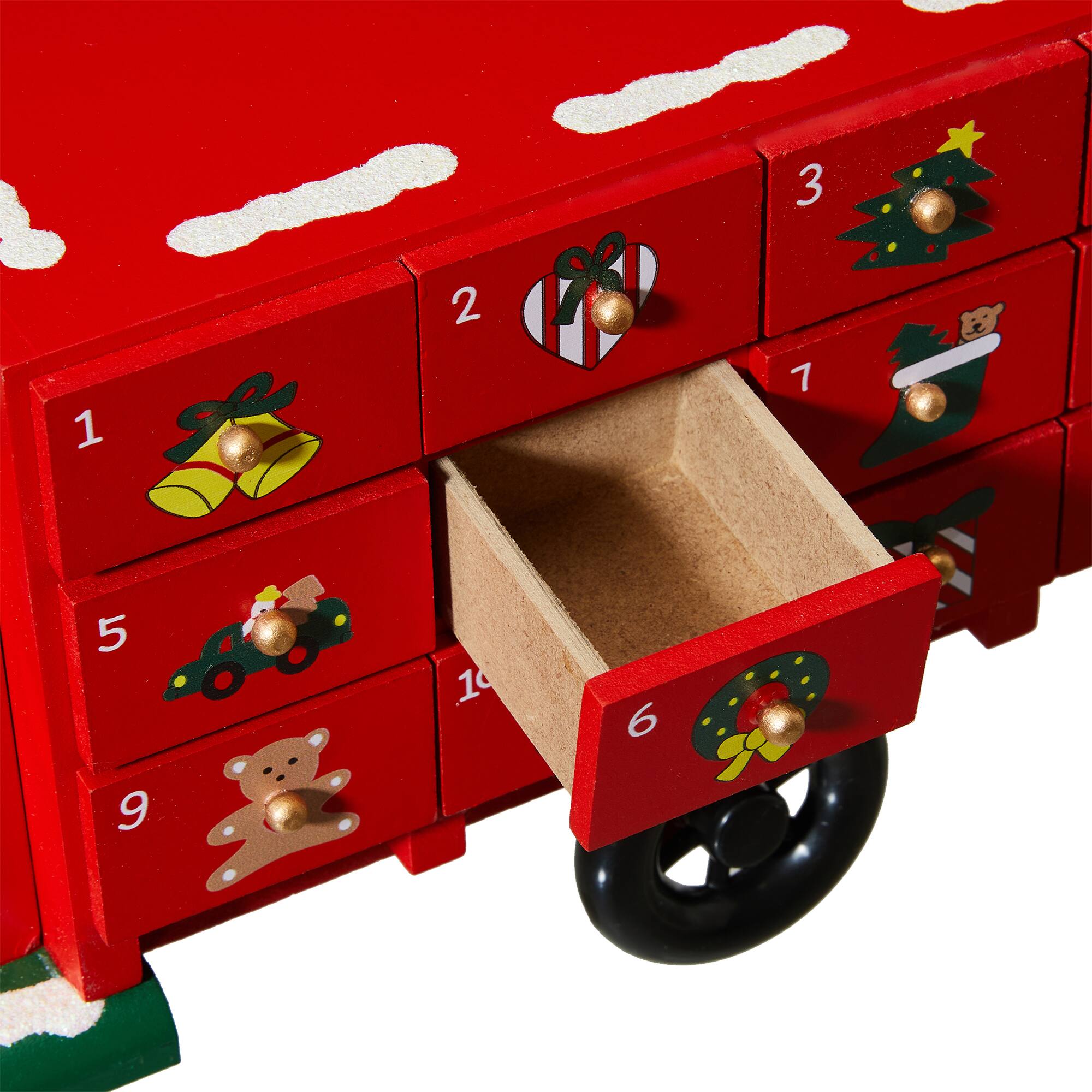 Glitzhome&#xAE; 14.5&#x22; Christmas Truck Countdown D&#xE9;cor