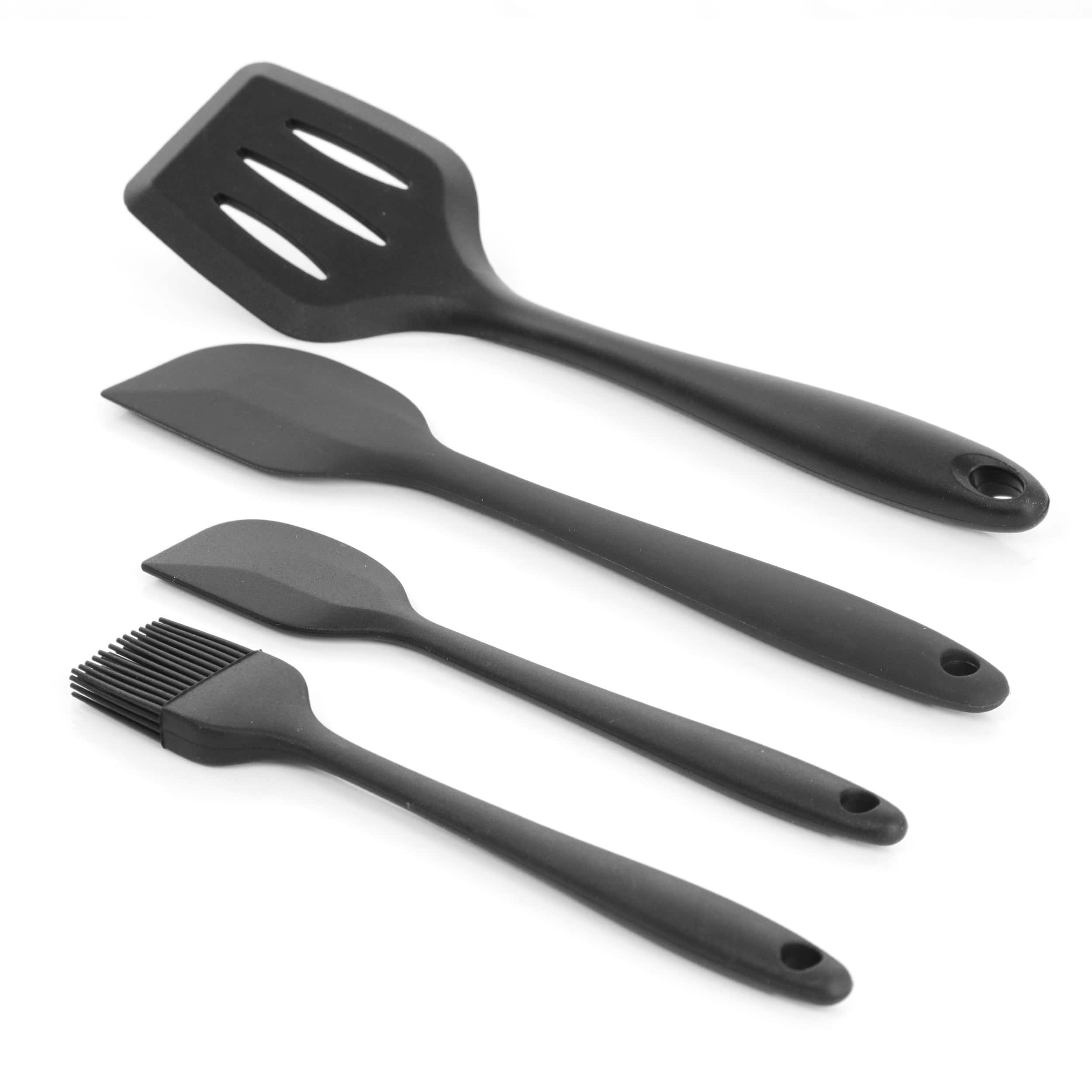 MegaChef Black Silicone Cooking Utensils Set, 12ct.