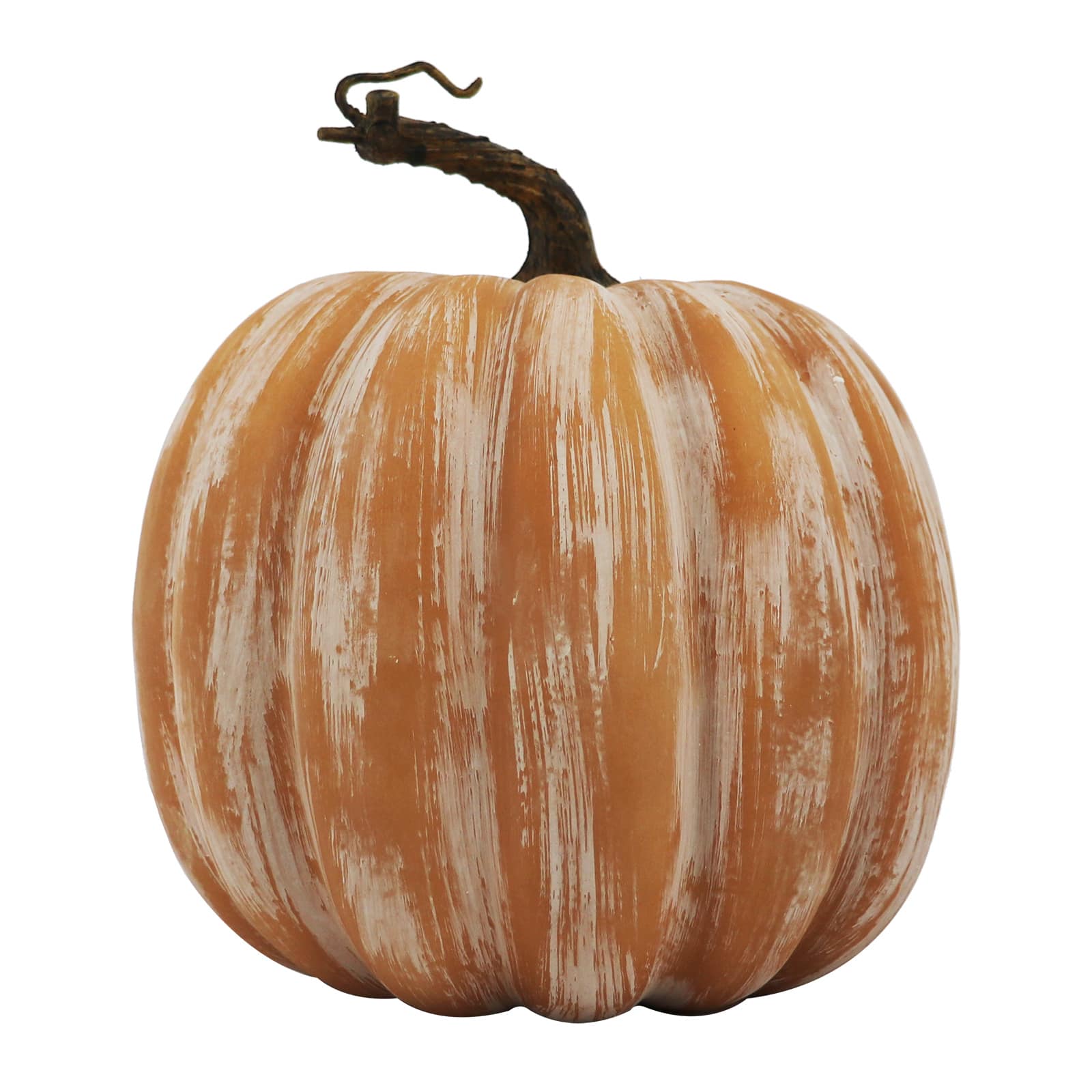 8.5&#x22; Orange White-Washed Decorative Pumpkin by Ashland&#xAE;