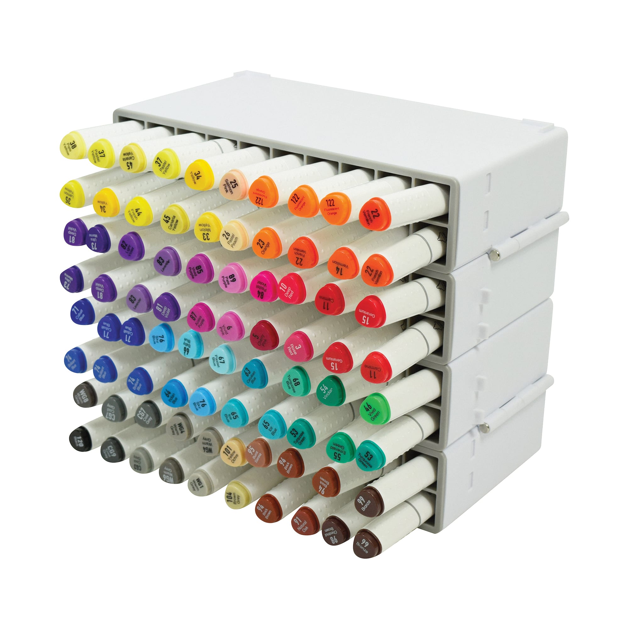 Deflecto® White/Clear Expandable Accordion Marker Organizer