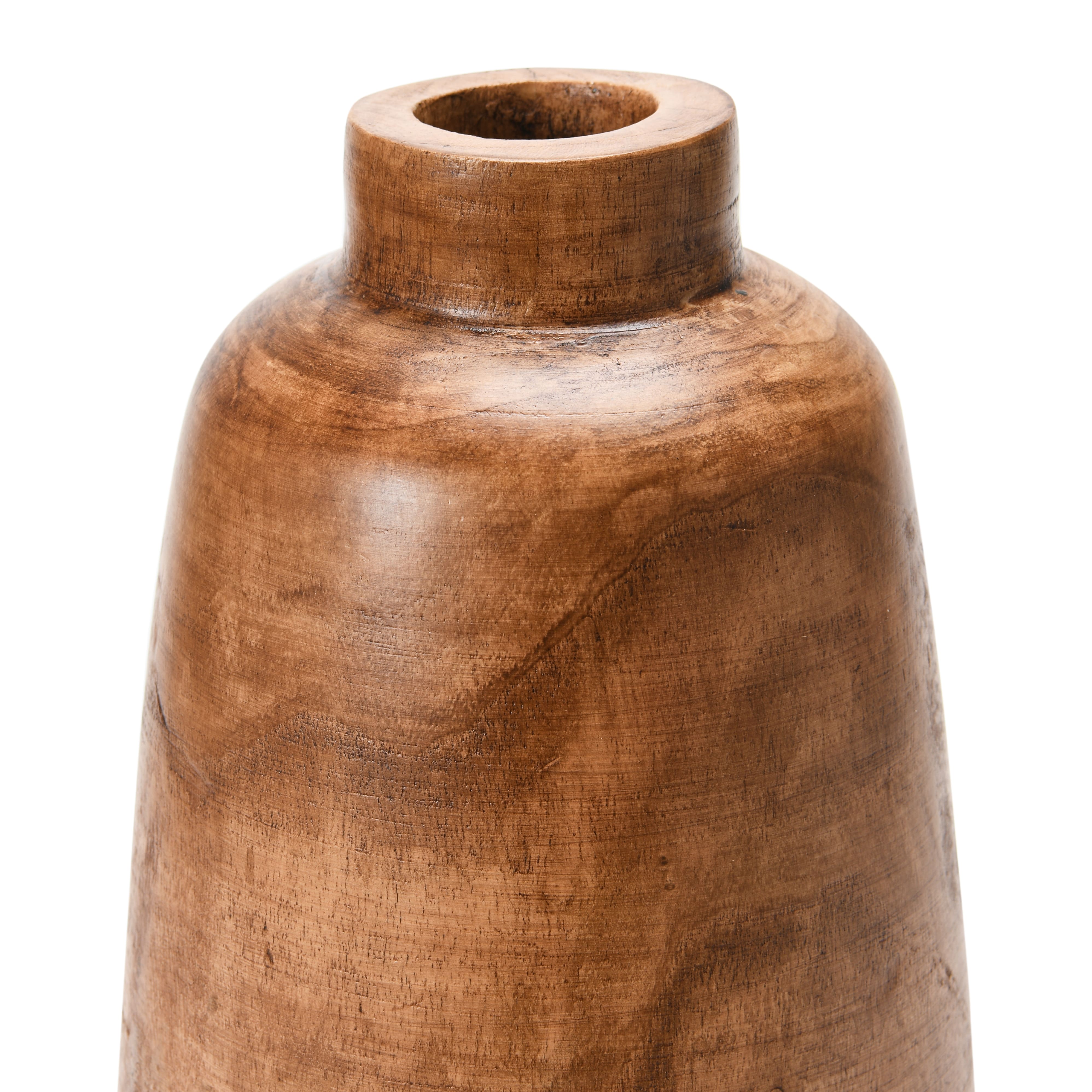 Hello Honey&#xAE; 14.5&#x22; Brown Paulownia Wood Vase