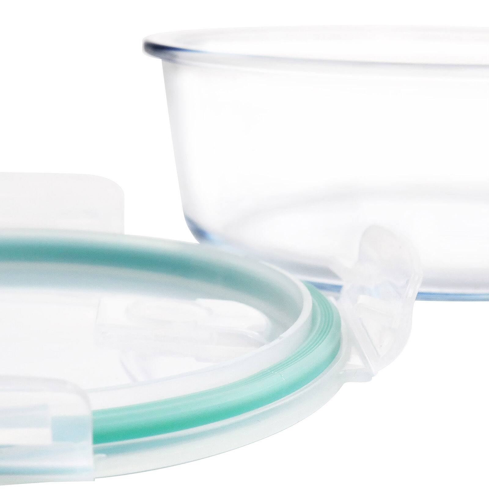 Martha Stewart Round Glass Food Storage Container with Locking Lid