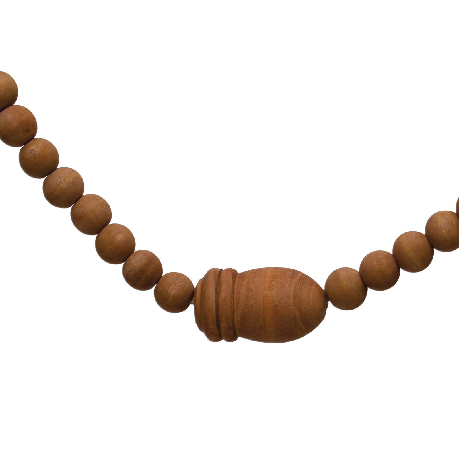 Hello Honey&#xAE; 6ft. Wood Beads &#x26; Acorns with Jute Tassels Garland