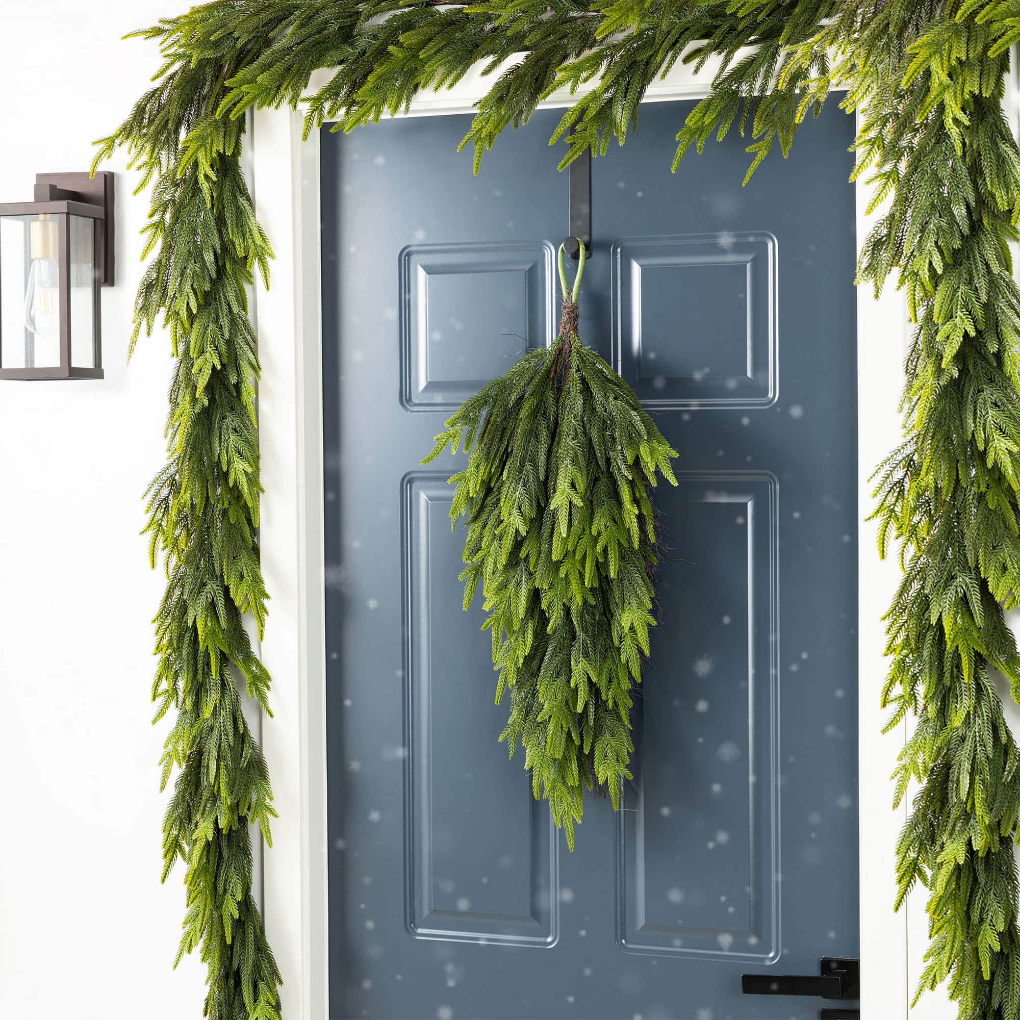 Glitzhome® 31.5"H Christmas Greenery PE Teardrop