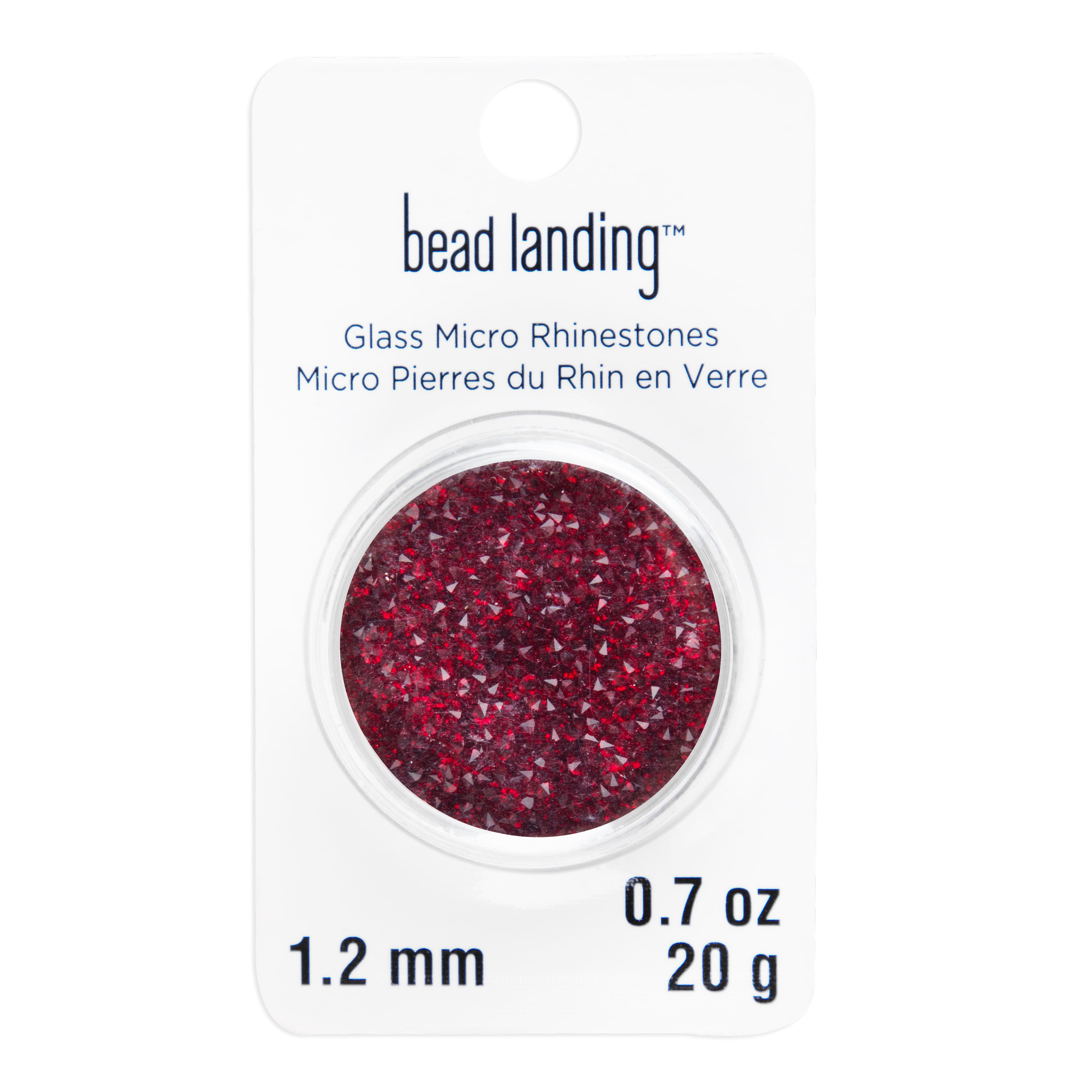 12 Pack: 1.2mm Glass Micro Rhinestones by Bead Landing™, 0.7oz.