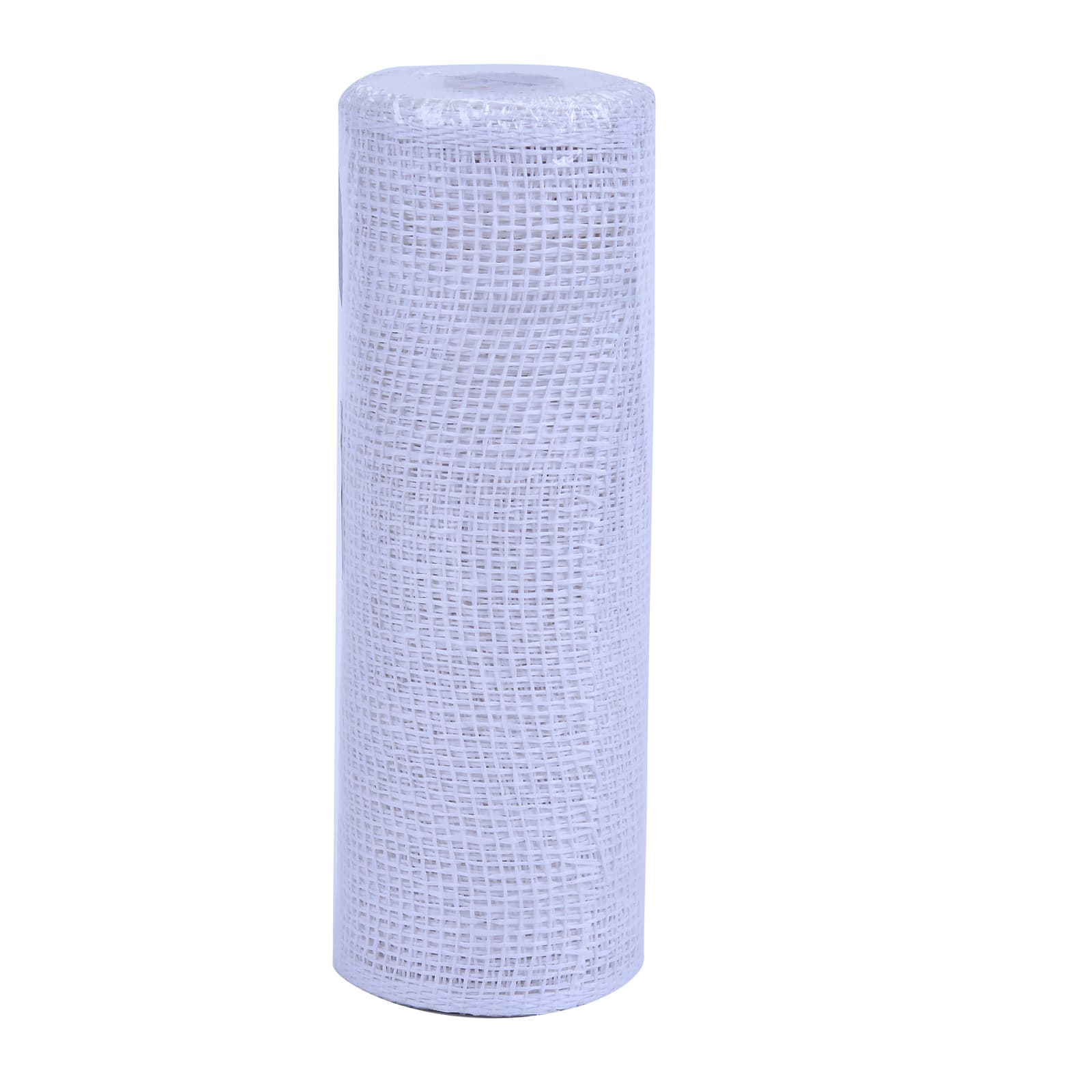 10 Inch X 10 Yards Blue and White Two-tone Poly Burlap Mesh 
