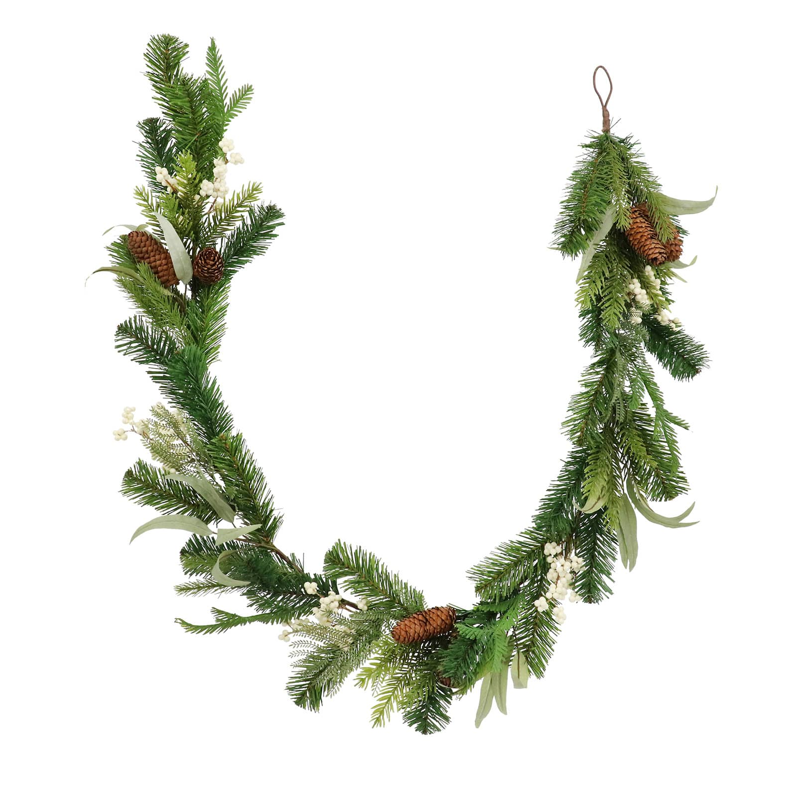 6ft. White Berry &#x26; Green Pine &#x26; Cedar Garland by Ashland&#xAE;