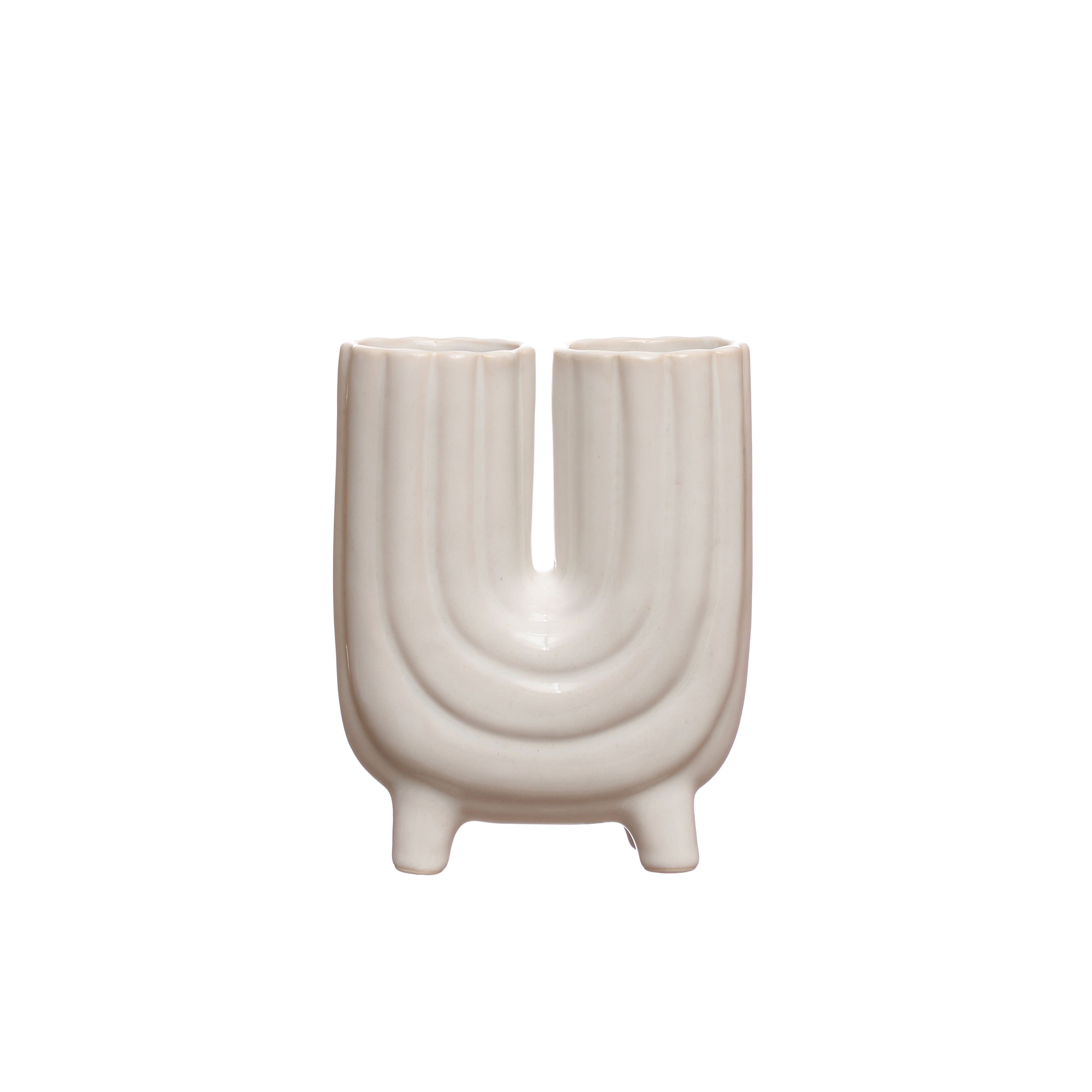 7&#x22; White U-Shaped Vase by Ashland&#xAE;