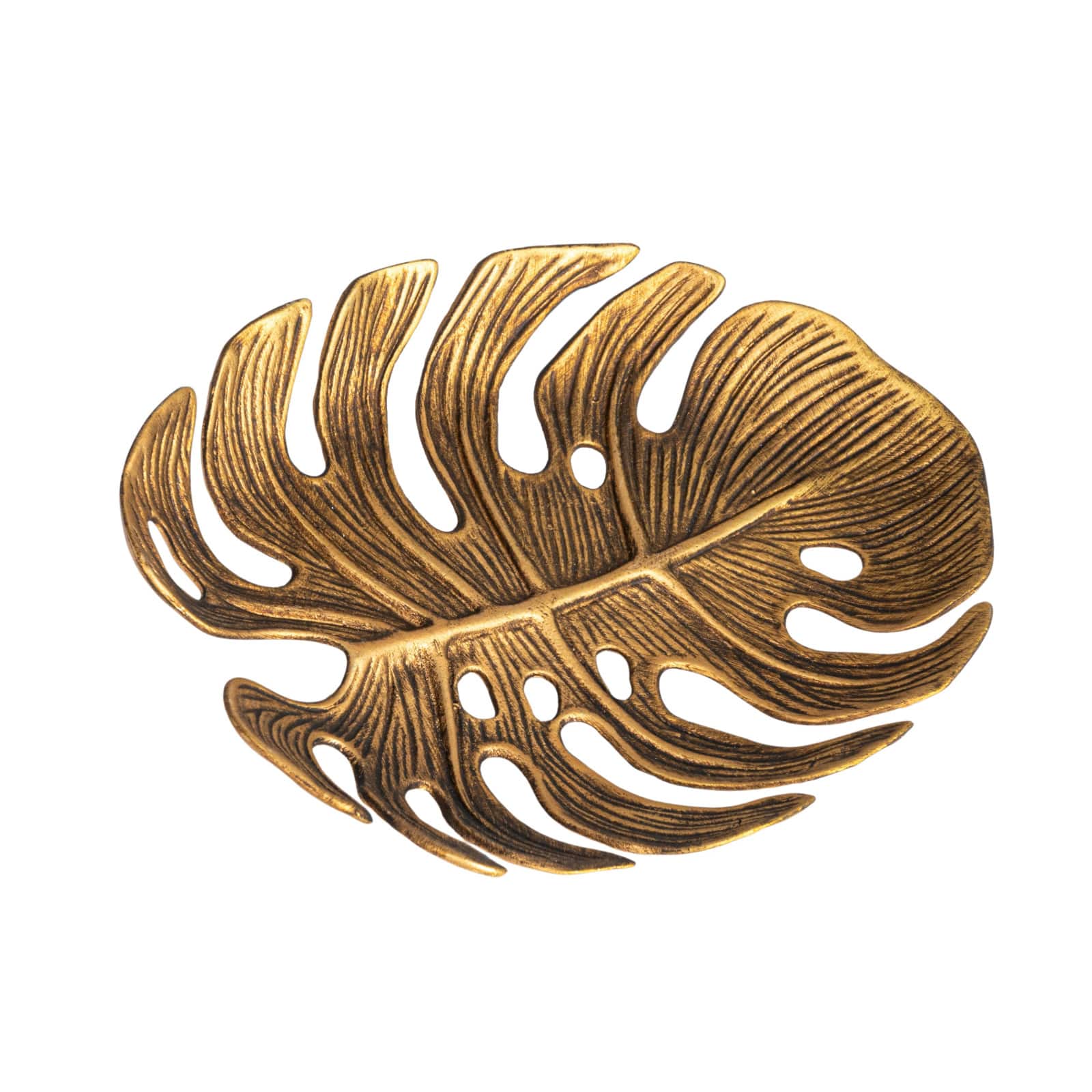 Hello Honey&#xAE; 6.5&#x22; Antique Monstera Leaf Tabletop Accent