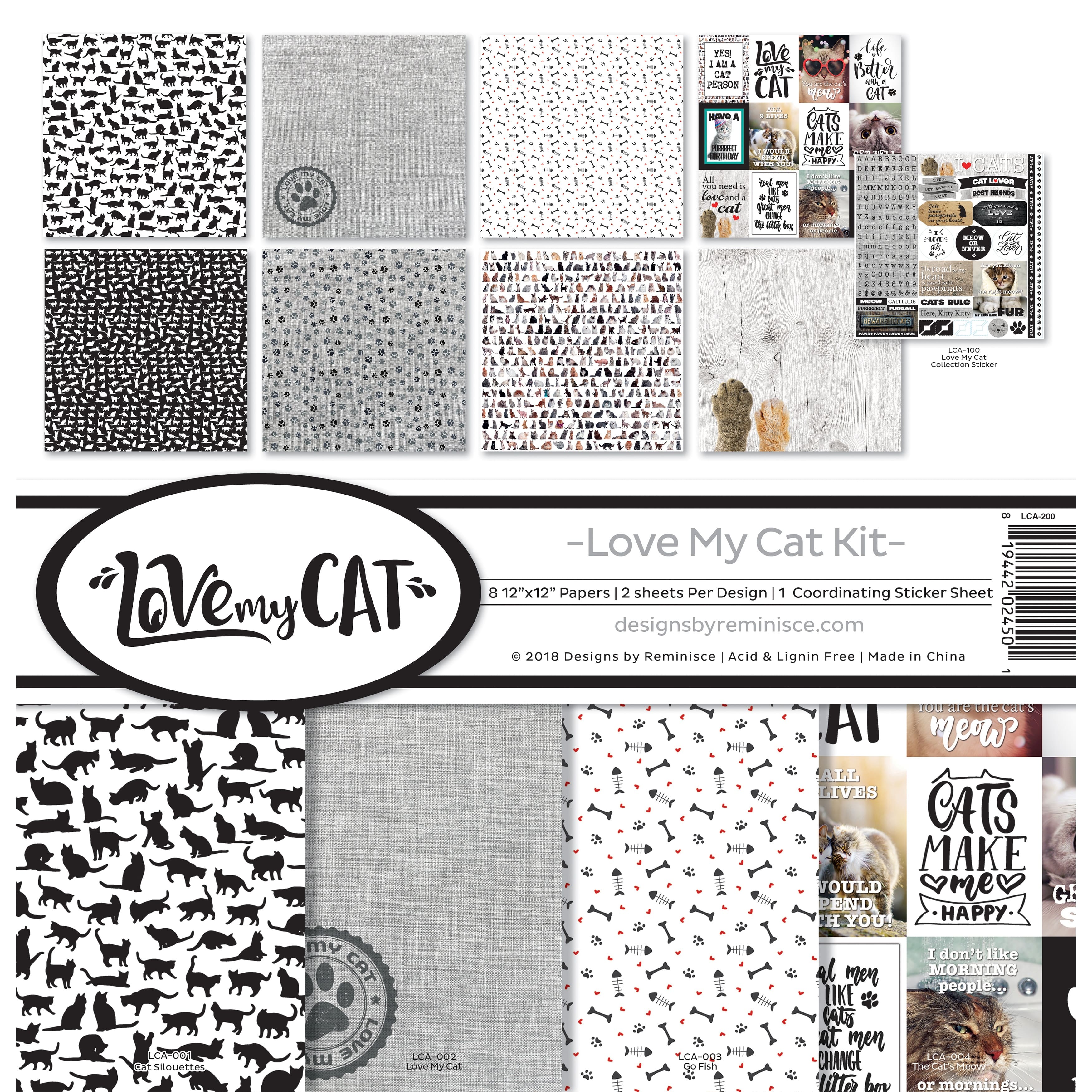 Reminisce Collection Kit 12&#x22;X12&#x22;-Love My Cat
