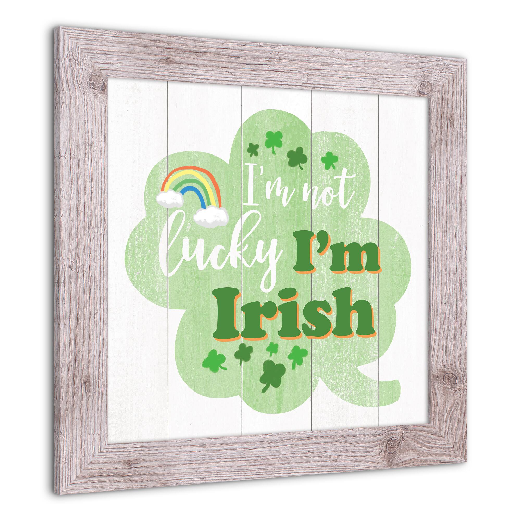 Not Lucky Irish Framed Print 16" x 16" Western White Framed Print