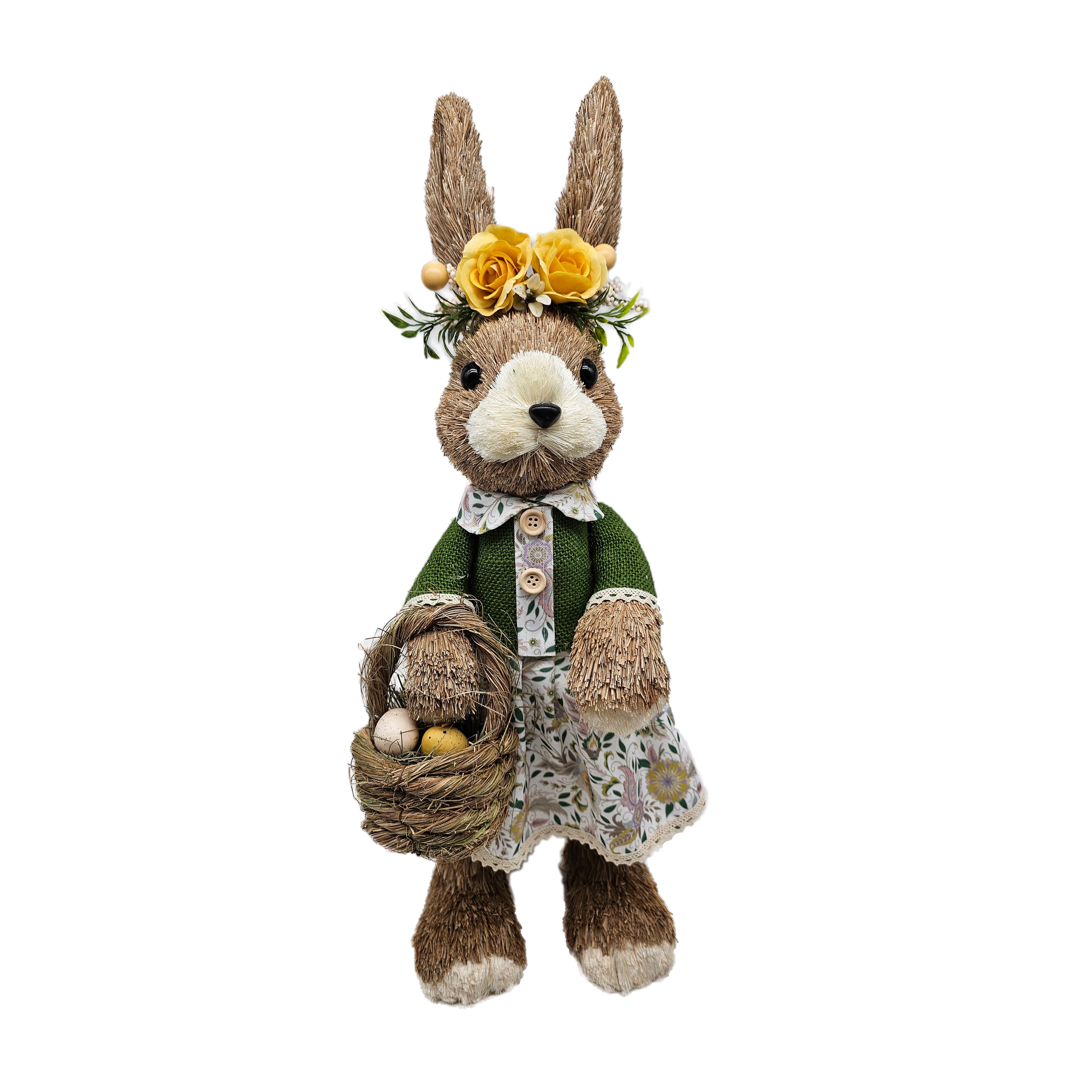 21.25&#x22; Sisal Bunny with Egg Basket by Ashland&#xAE;