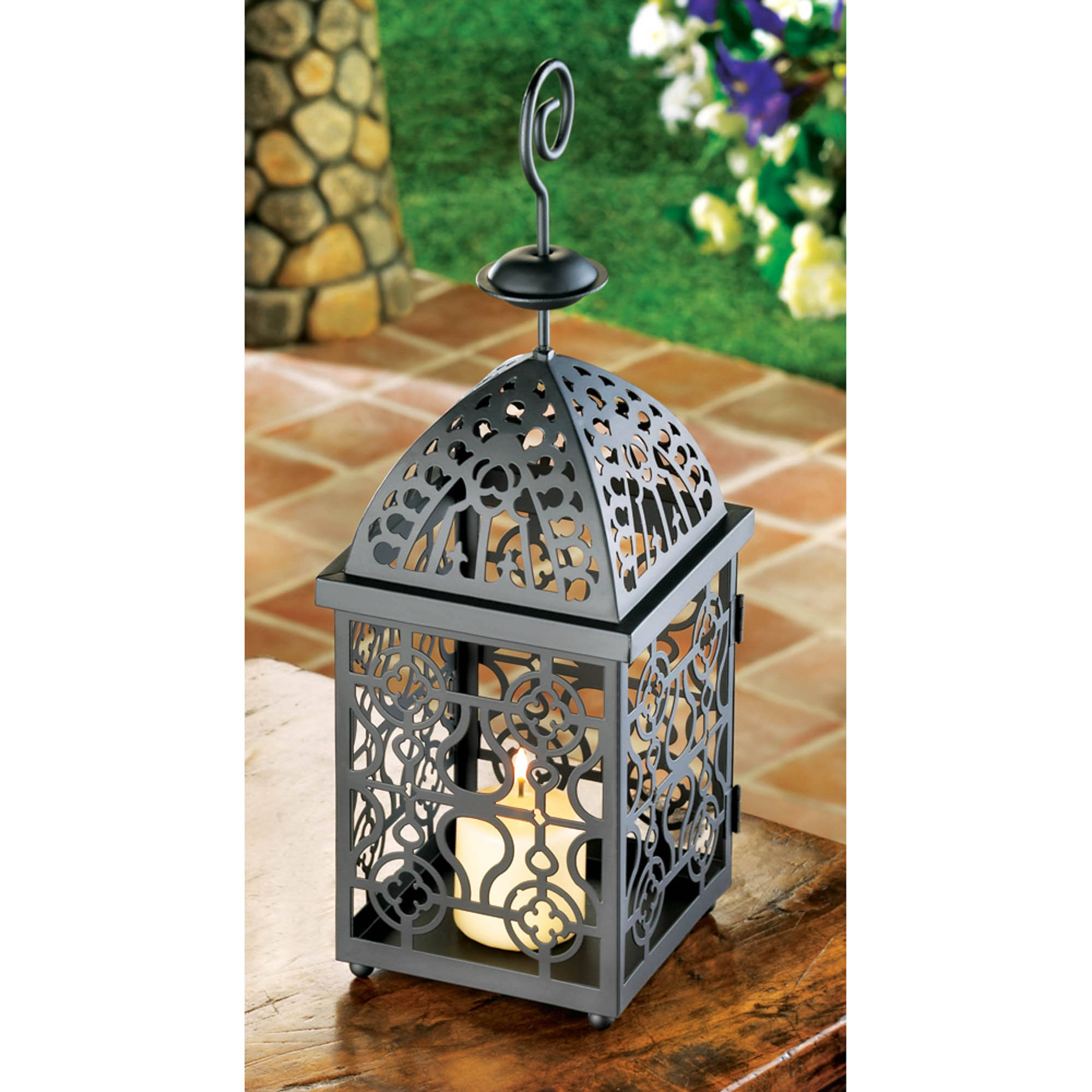 14&#x22; Moroccan Style Birdcage Candle Lantern