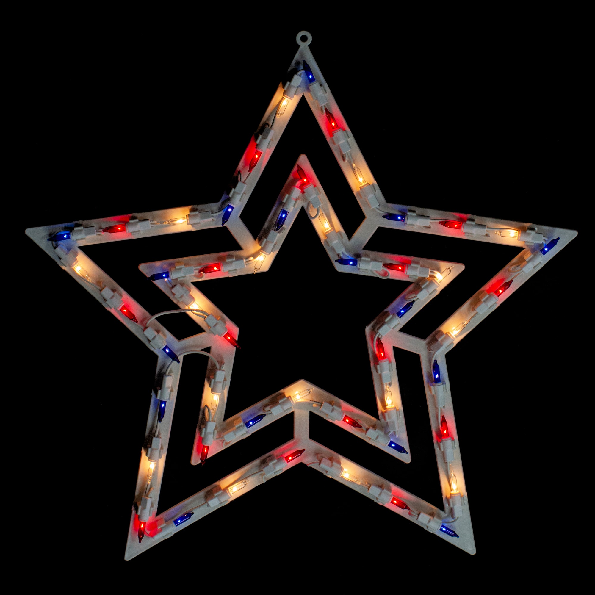 17&#x22; July 4th Patriotic Star Window Silhouette Decoration