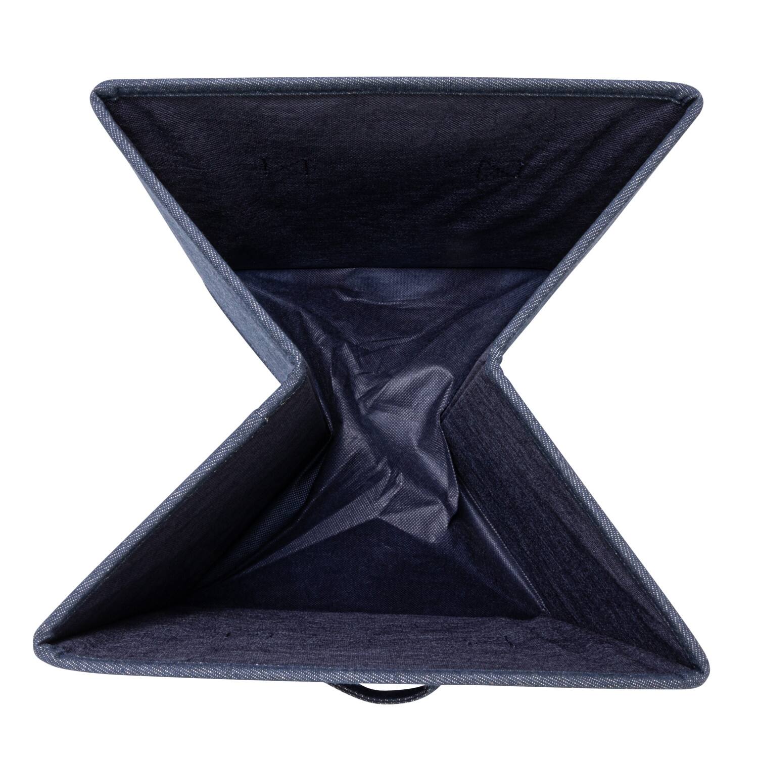 Household Essentials 14" Denim Blue Tapered Fabric Hard-Sided Storage Bin, 2ct.