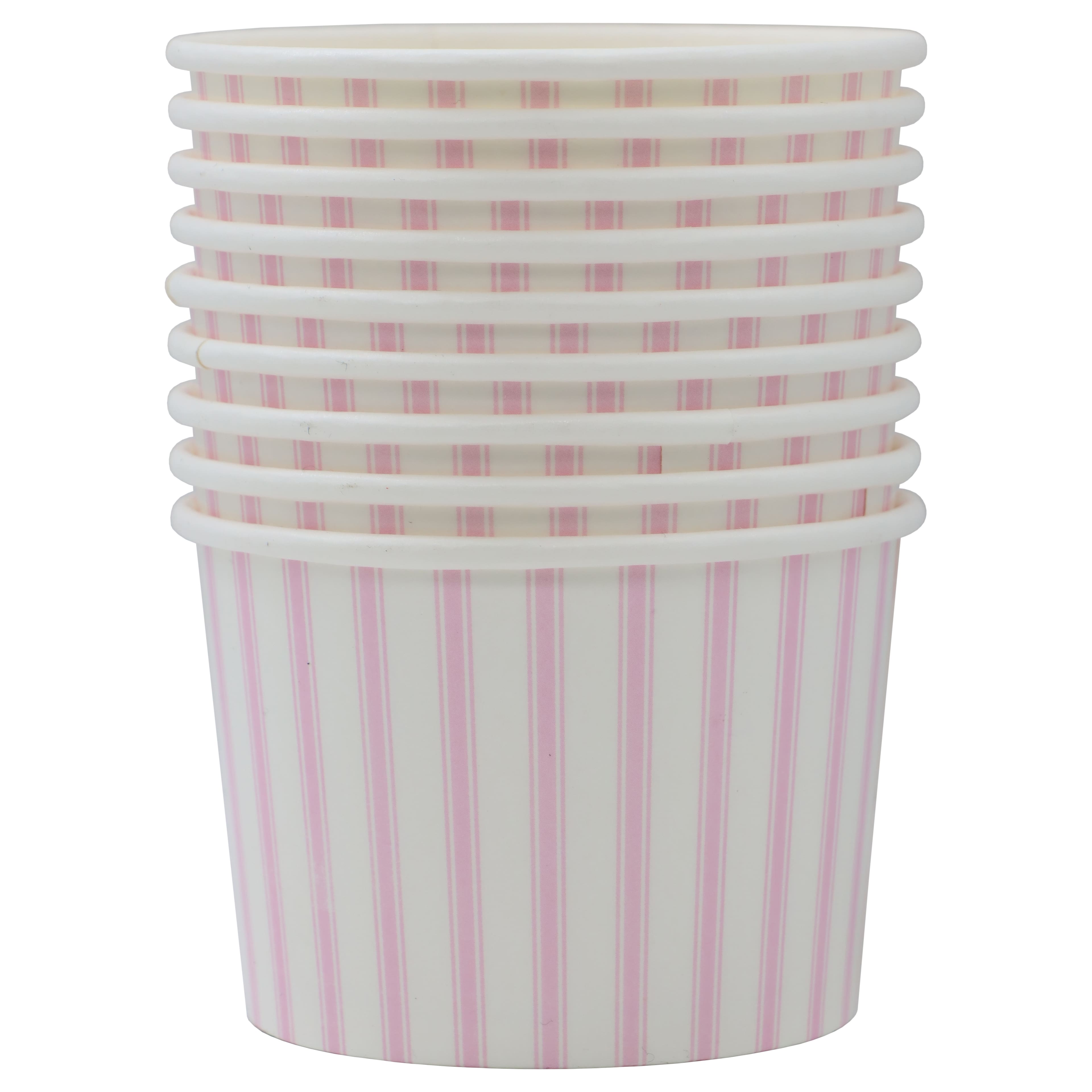 8oz. Pink Stripe Snack Cups, 10ct. by Celebrate It&#x2122;
