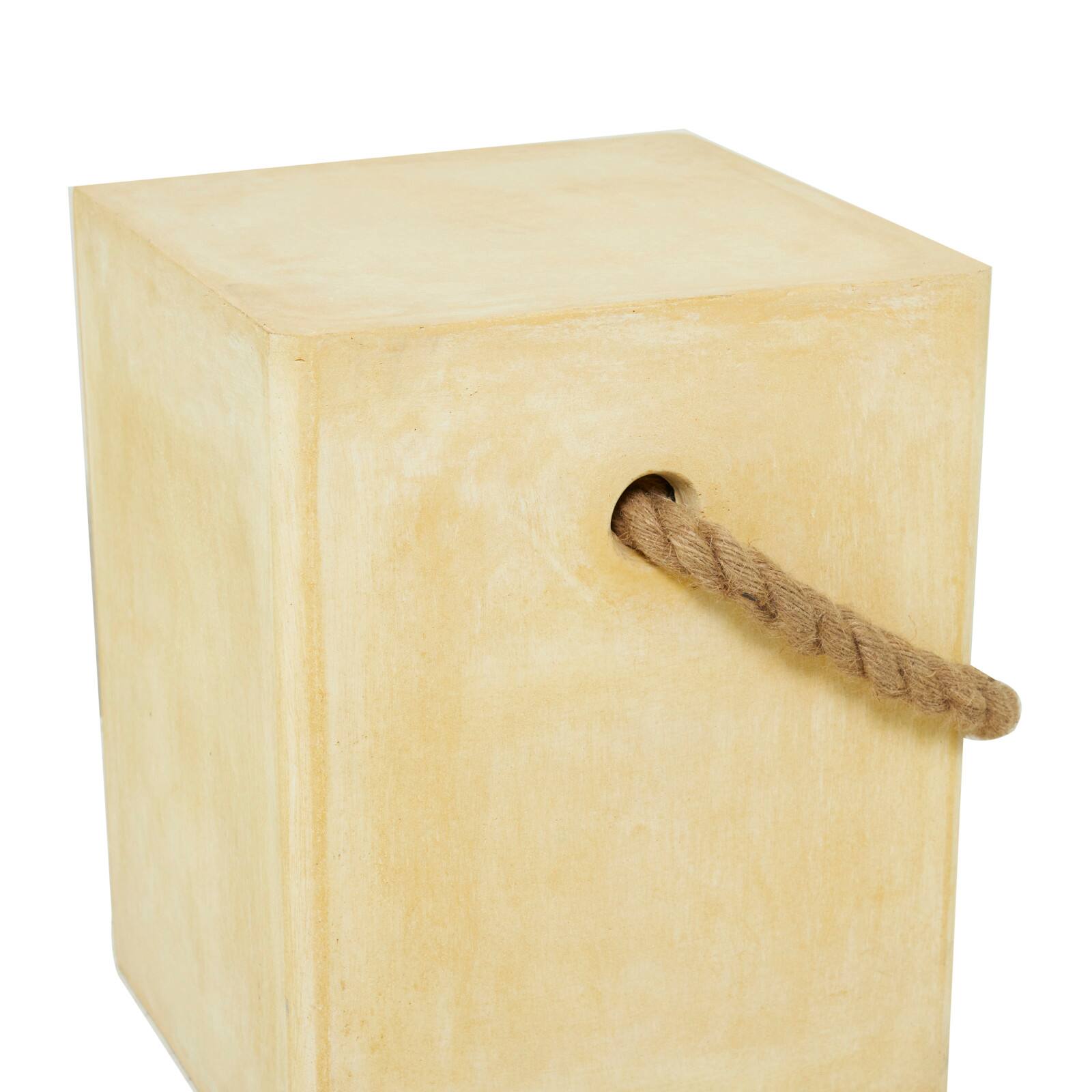 Yellow Contemporary Outdoor Accent Table, 15&#x22; x 15&#x22; x 18&#x22;