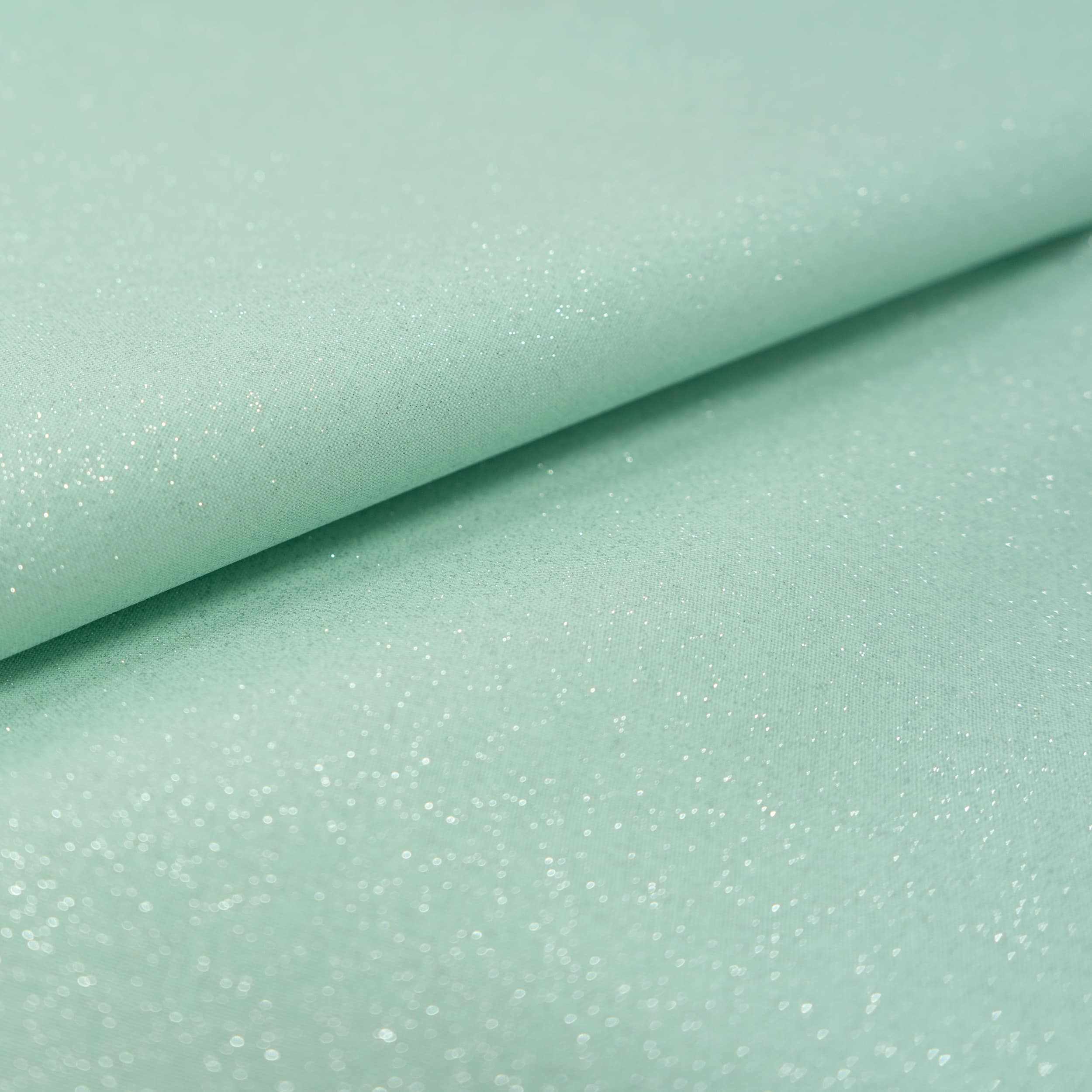 SINGER Glitter Aqua Cotton Fabric