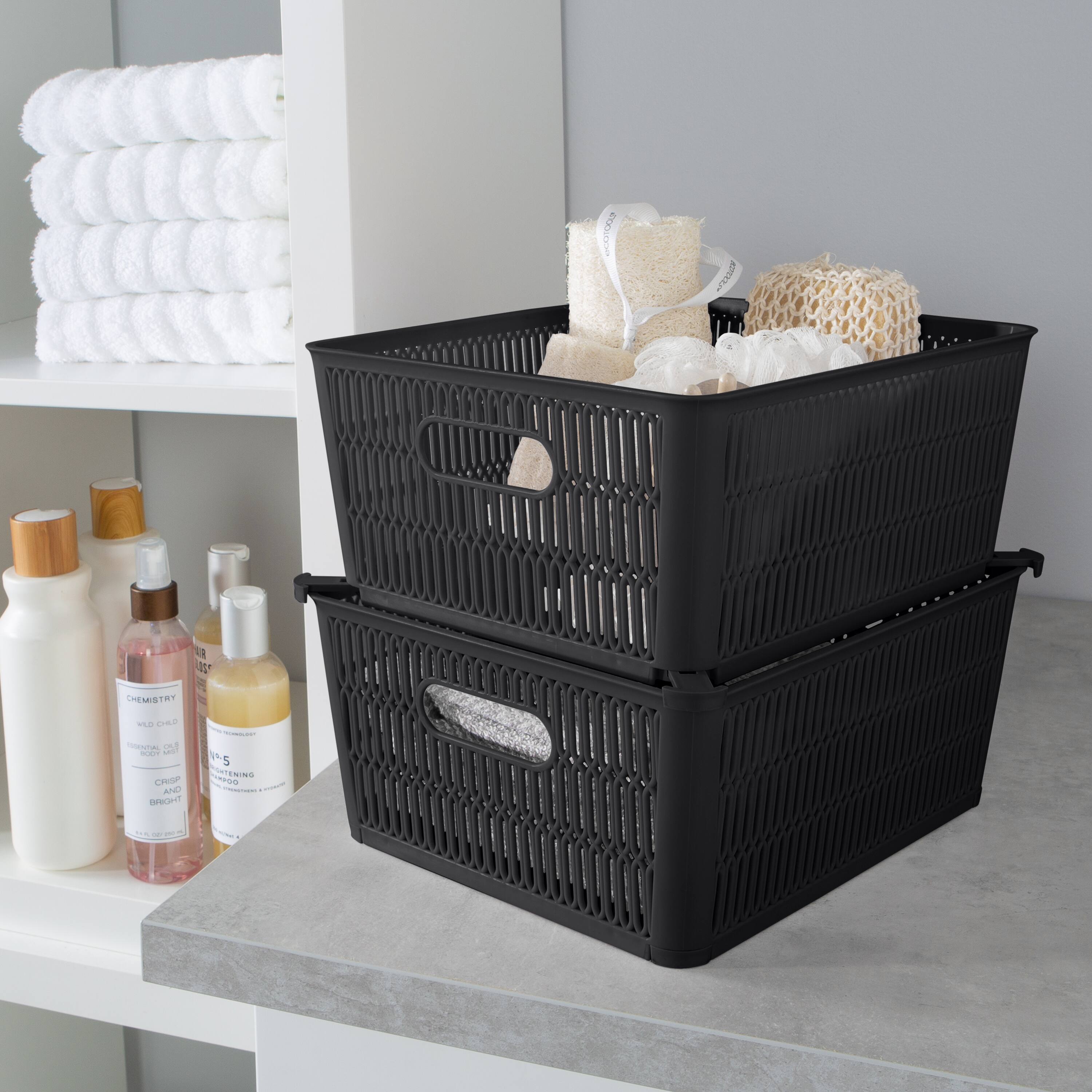 Simplify Slide Stack It Storage Tote Baskets, 2ct.