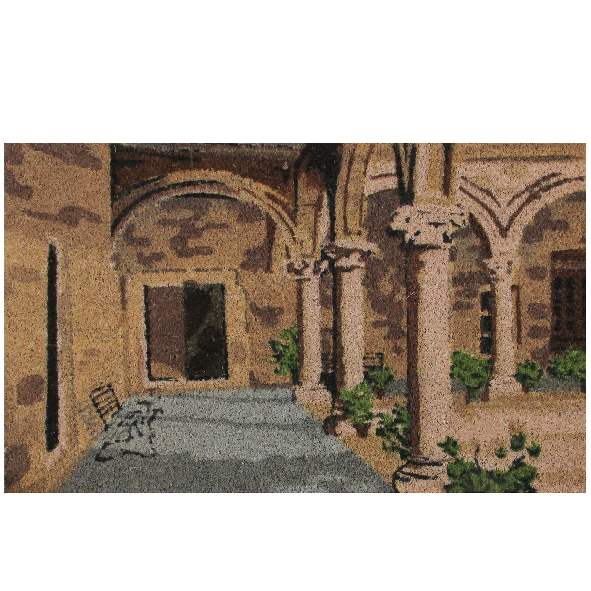 Archway Print Coir Outdoor Rectangular Door Mat, 29.5" x 17.75"