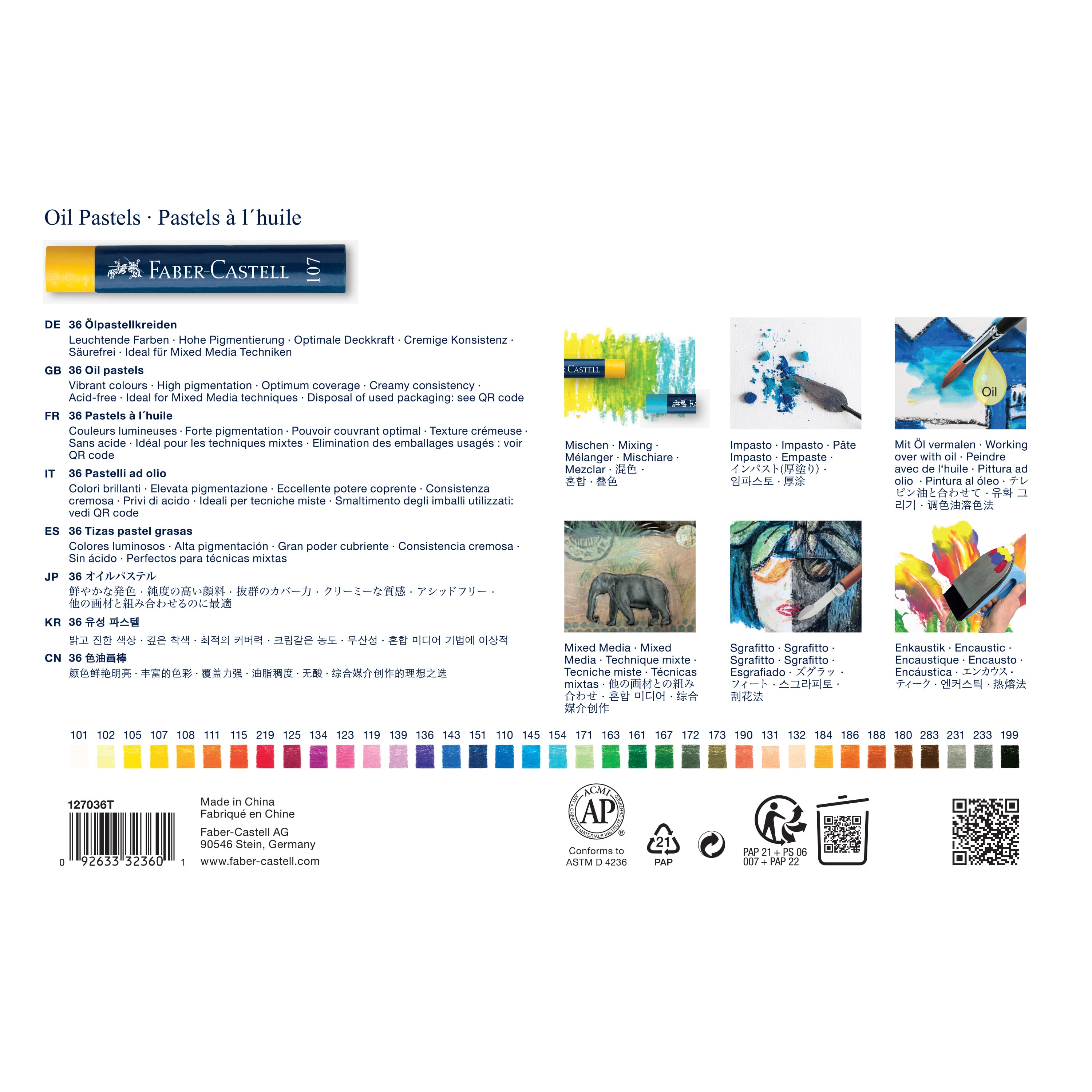 Faber-Castell&#xAE; 36 Color Oil Pastel Set