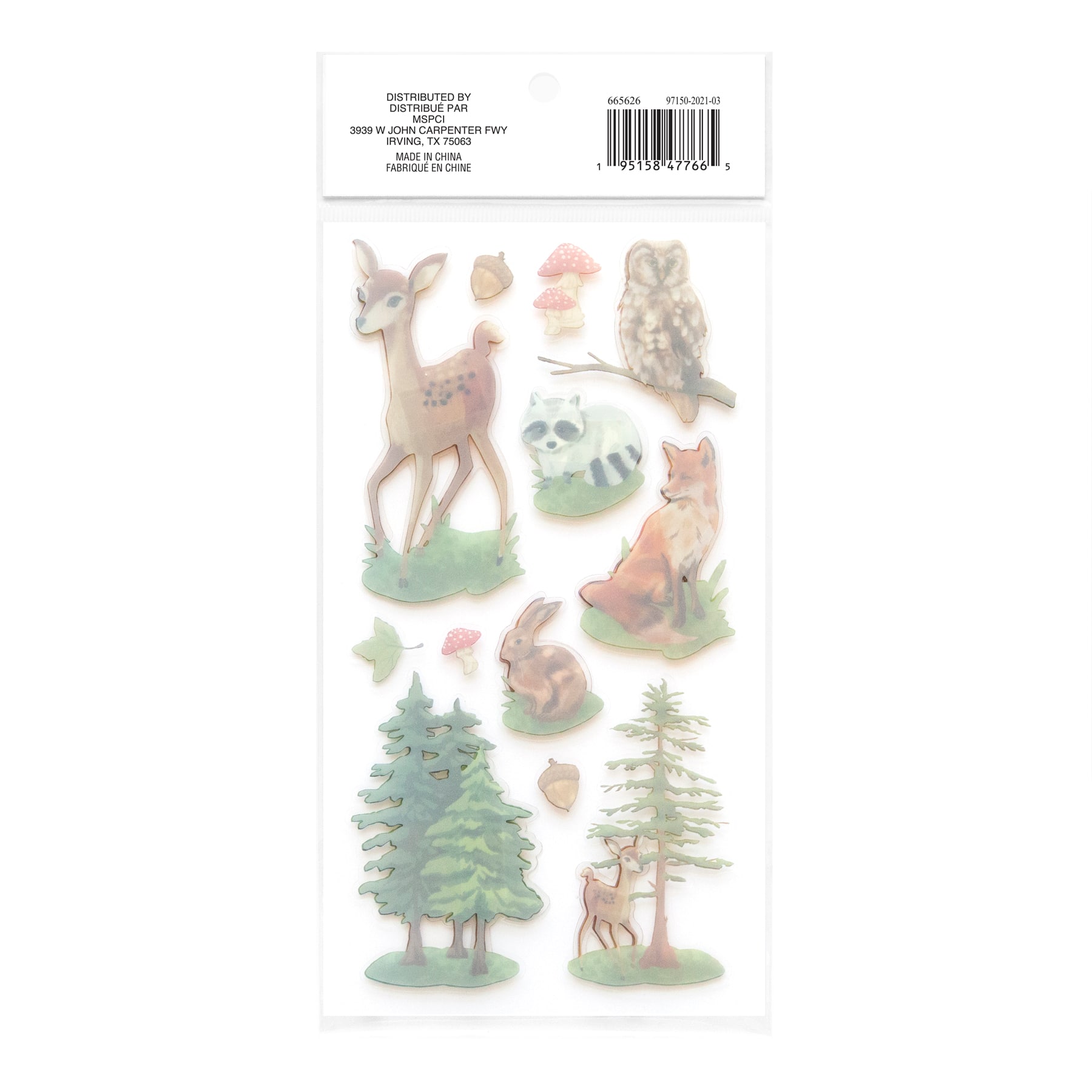12 Pack: Woodland Animal Stickers by Recollections™