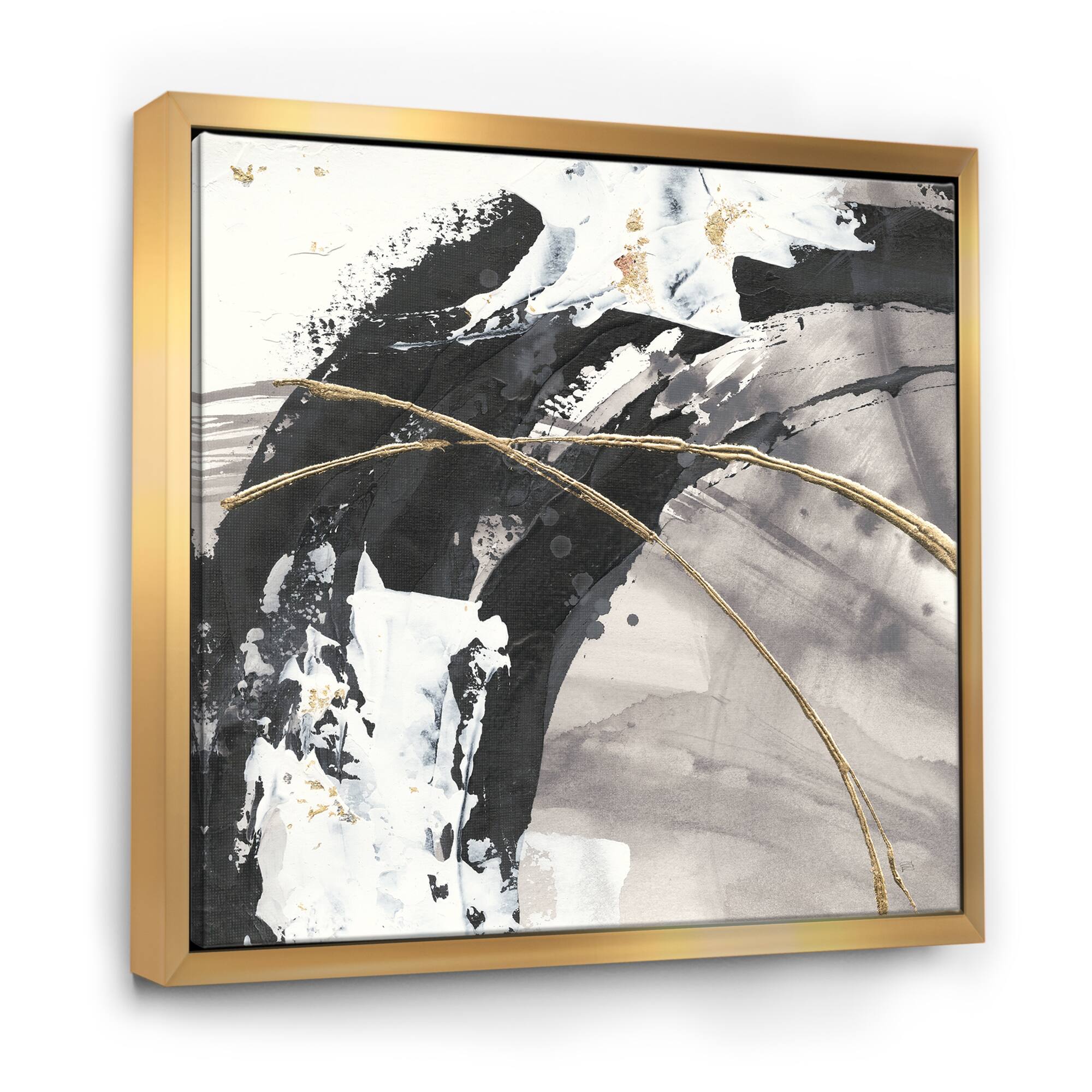 Designart - Glam Painted Arcs I - Transitional Framed Canvas