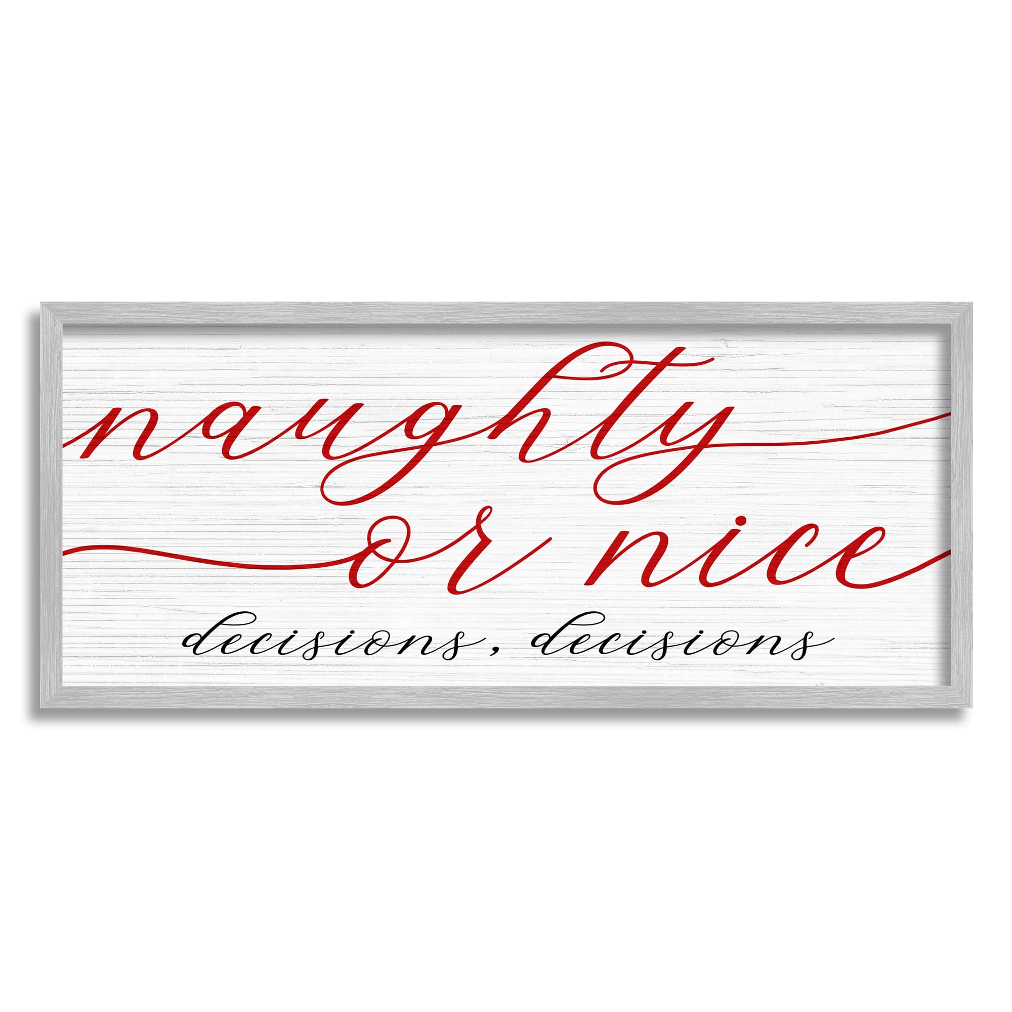 Stupell Industries Naught Or Nice Decisions Humor Framed Giclee Art