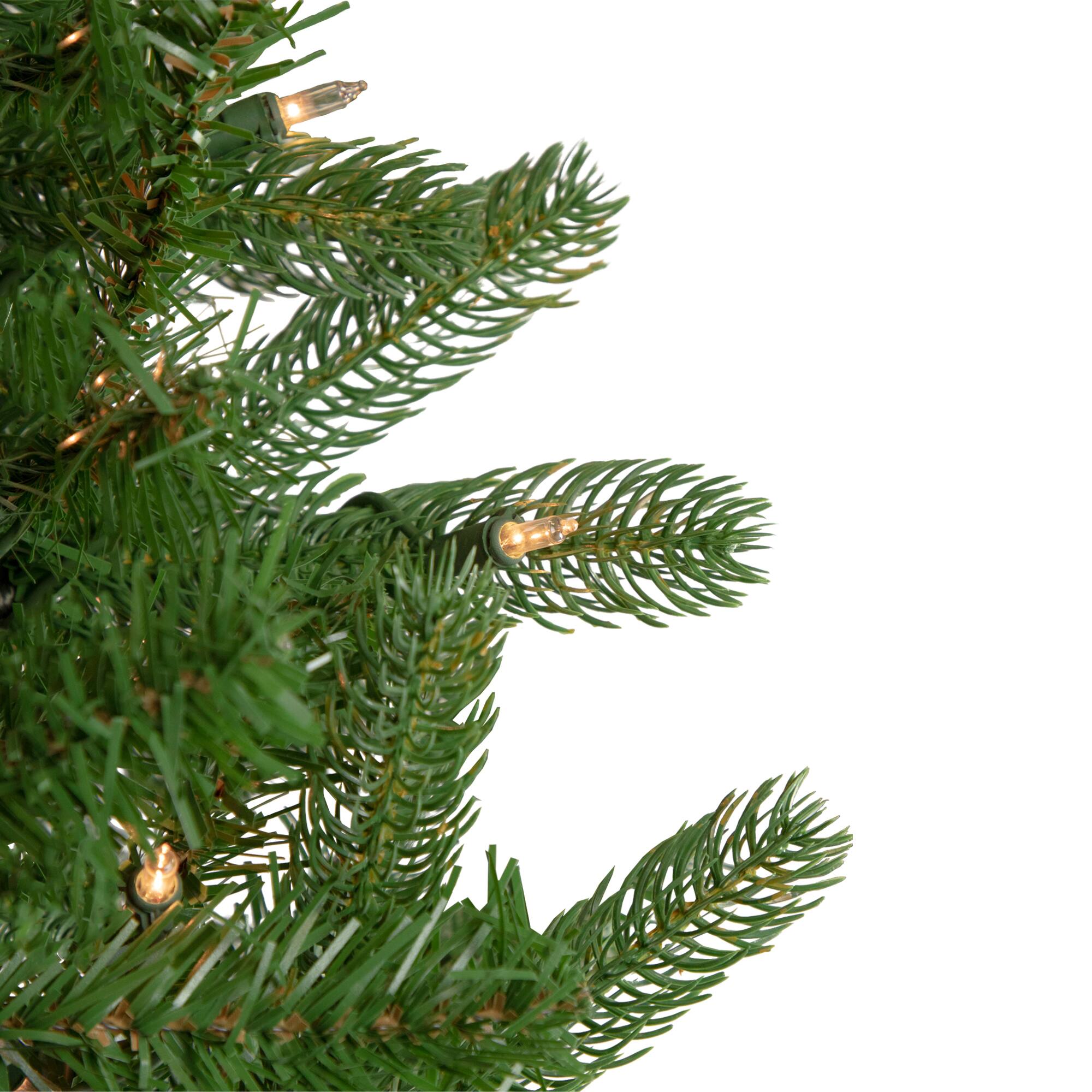 6.5ft. Pre-Lit Full Sierra Noble Fir Artificial Christmas Tree, Clear Lights