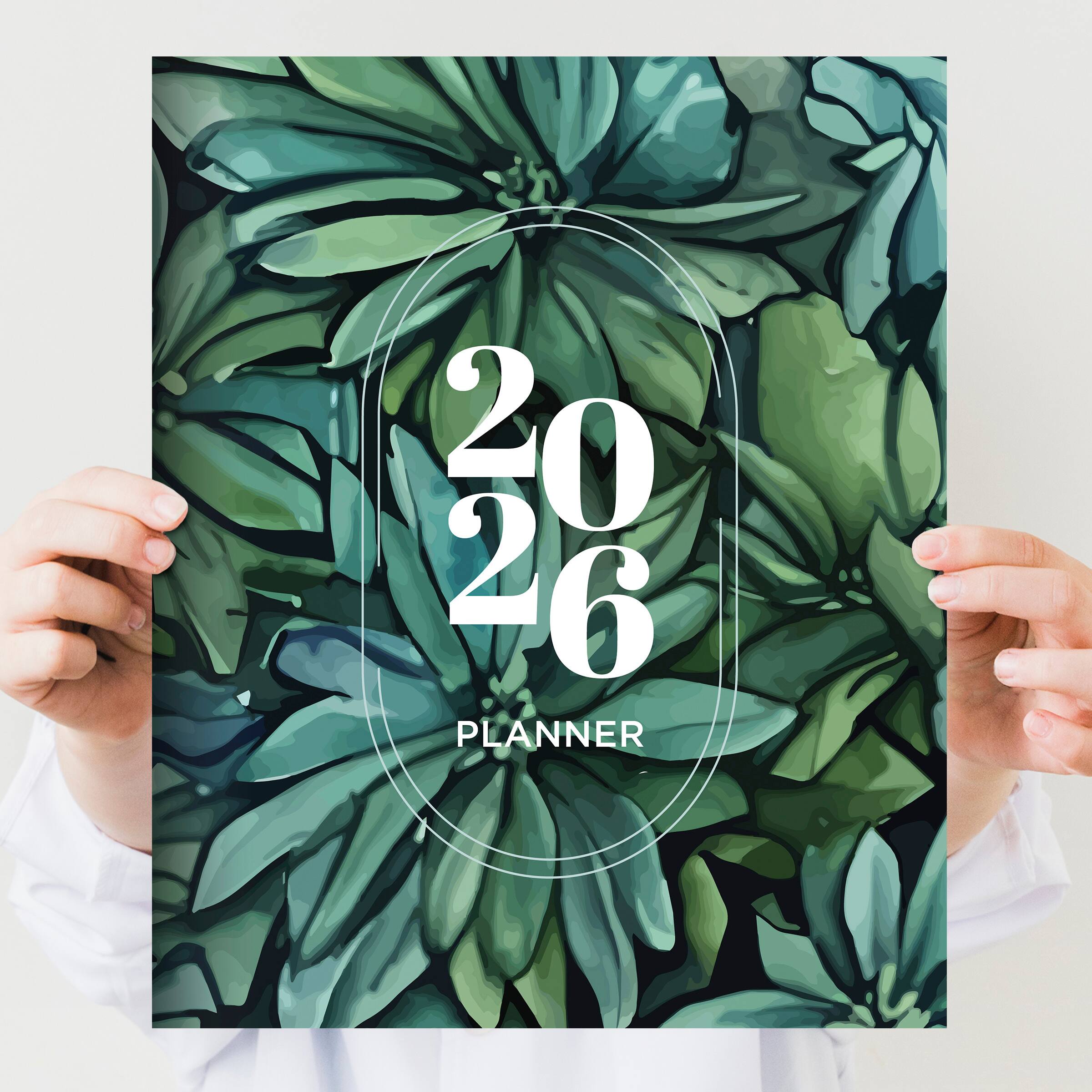 2026 Succulent Large Monthly Planner