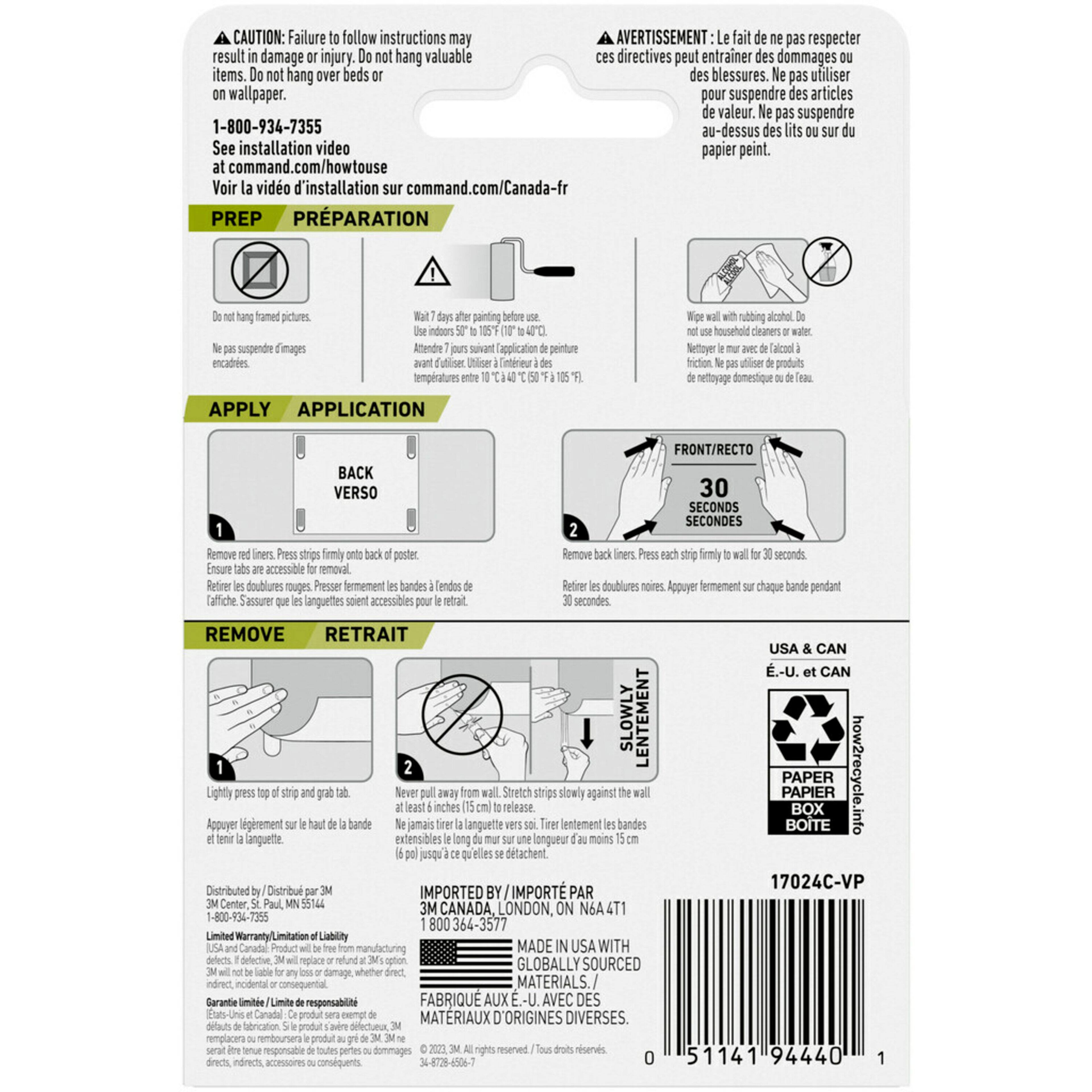 3M Command™ Poster Strips
