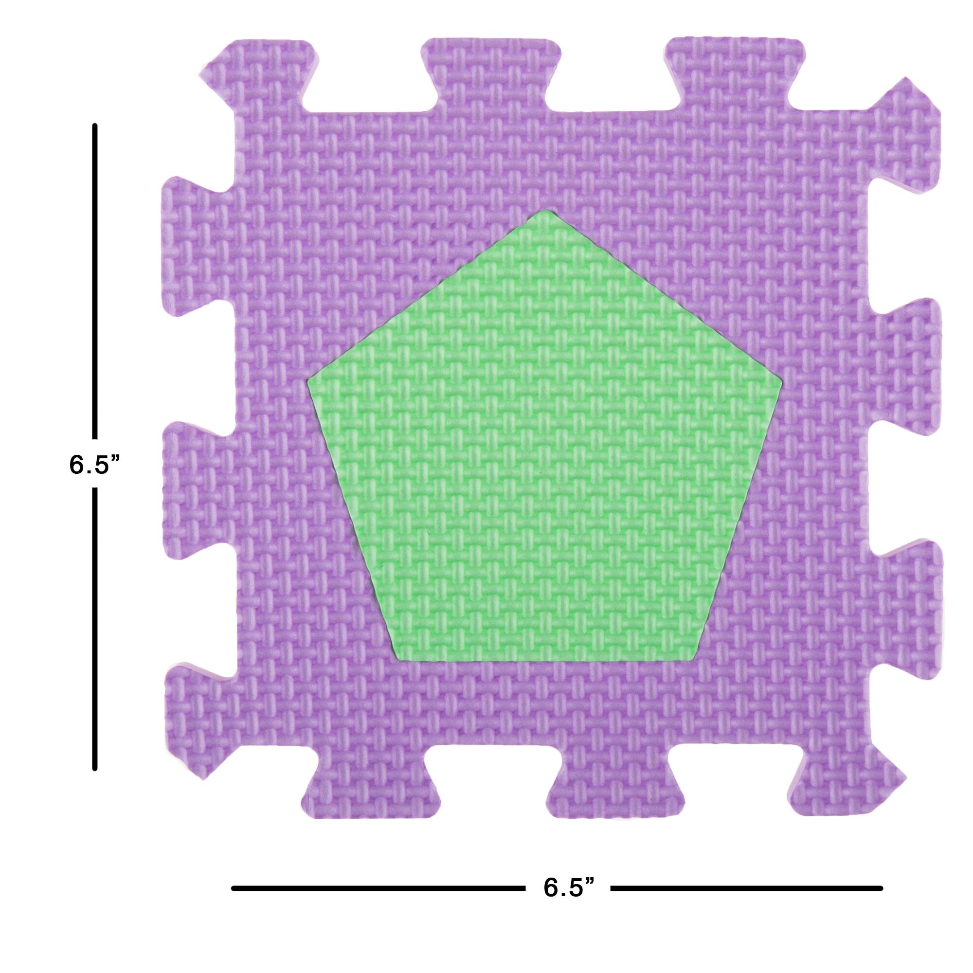 Toy Time Interlocking Foam Tile Play Mat with Shapes