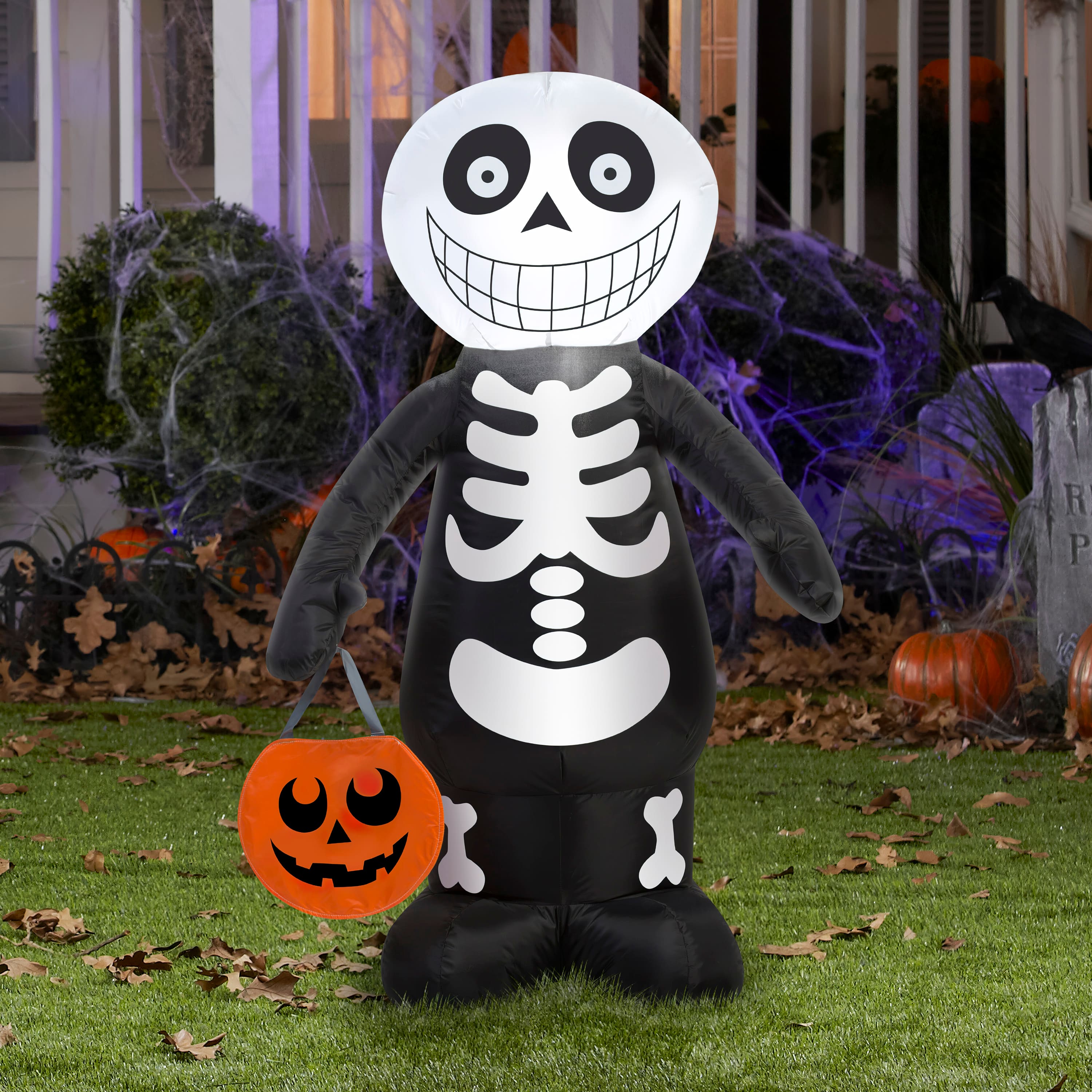 3.5ft. Airblown® Inflatable Halloween Skeleton Boy