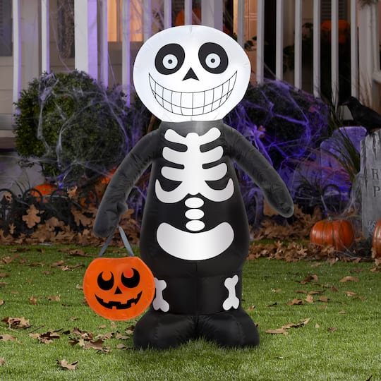 3.5ft. Airblown® Inflatable Halloween Skeleton Boy | Inflatables | Michaels