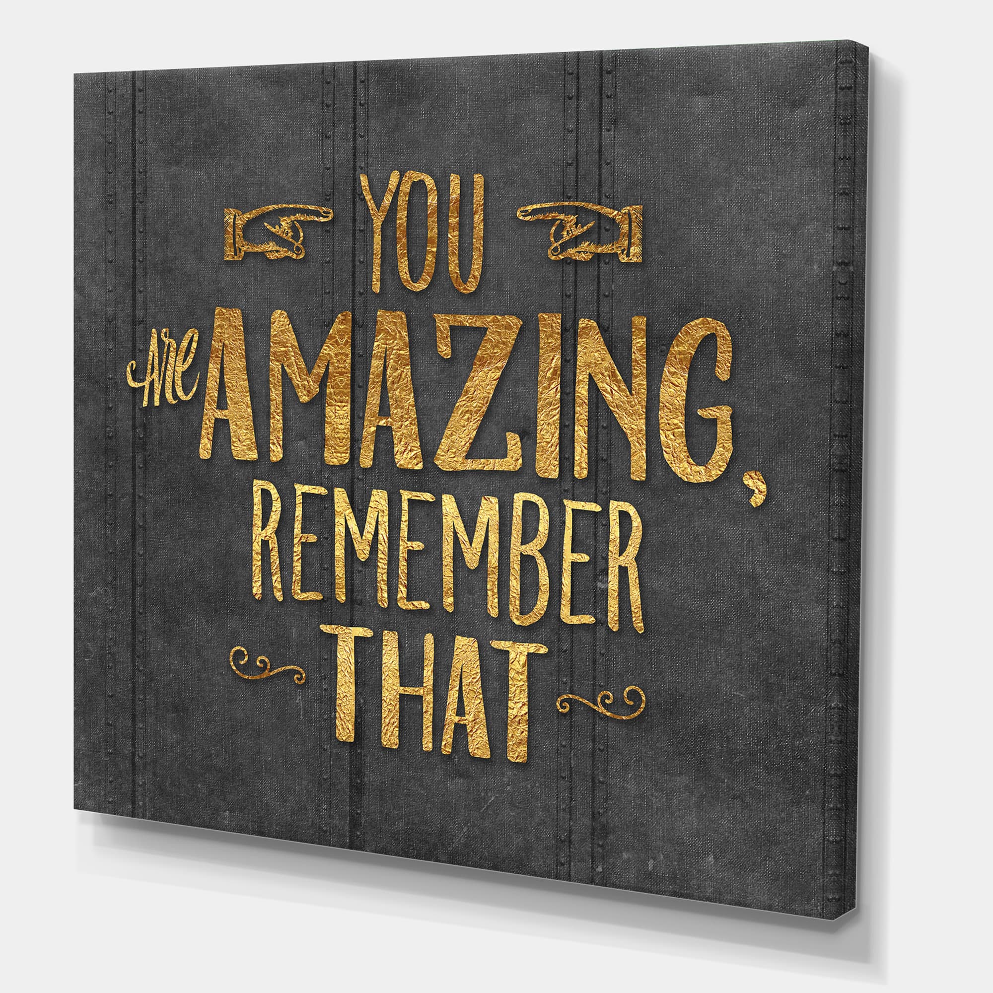 Designart - Gold Amazing - Cottage Gallery-wrapped Canvas