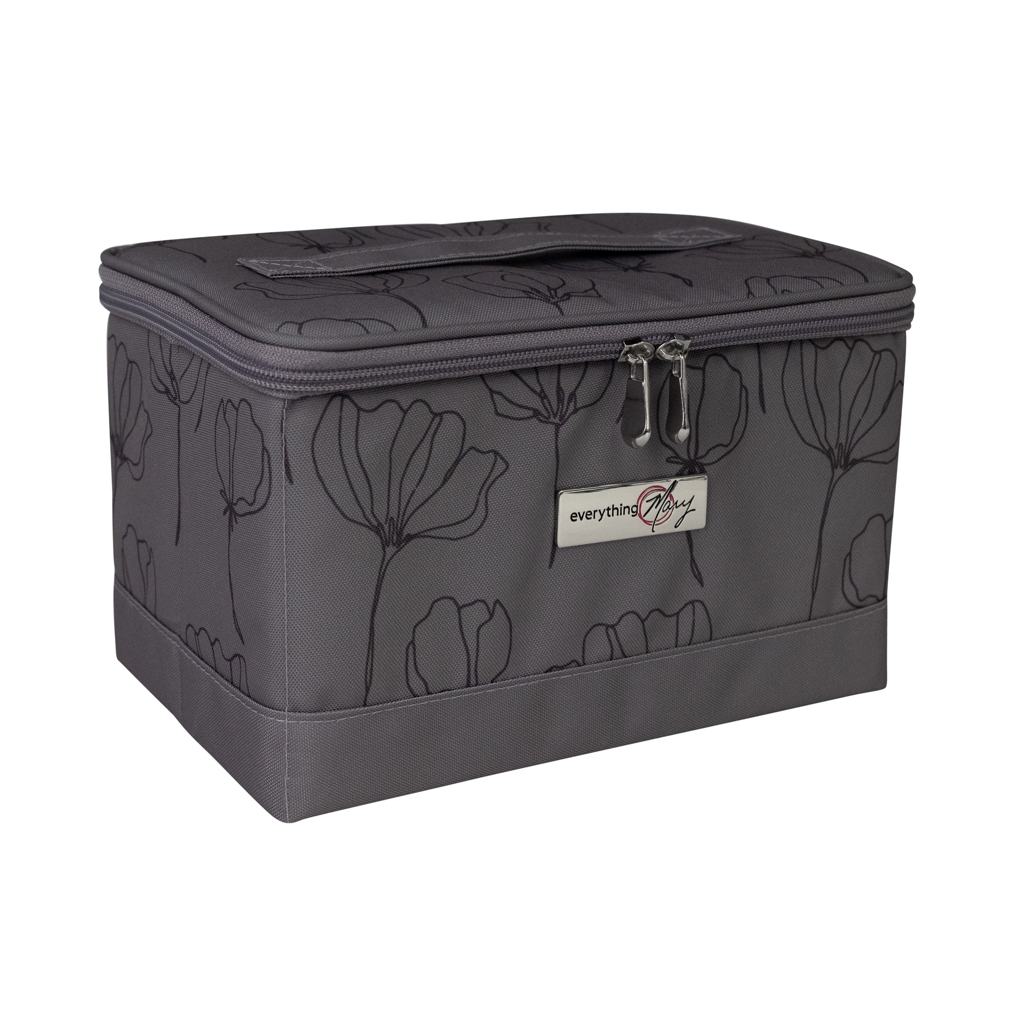 Everything Mary Gray Floral Collapsible Sewing Kit Organizer Box