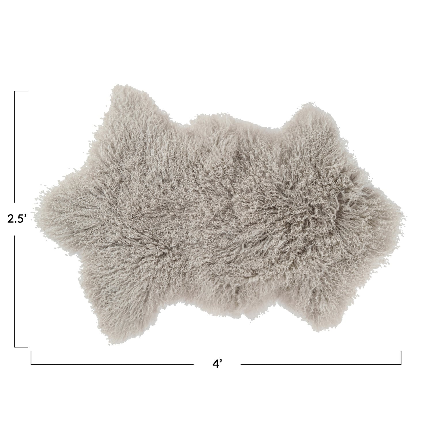 Hello Honey&#xAE; 2.5ft. x 4ft. Tibetan Lamb Fur Rug