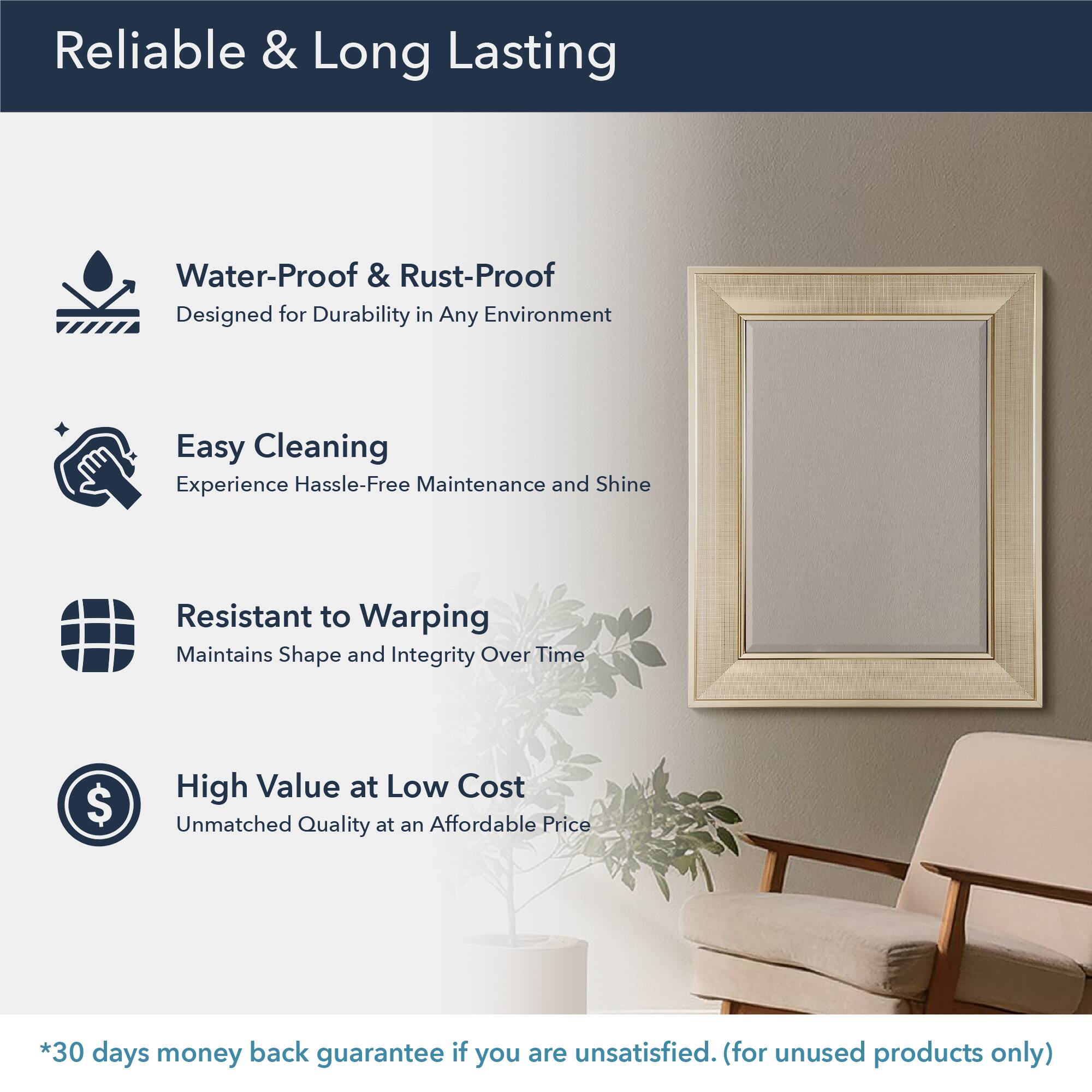 Head West 31" Brushed Nickel Pave Textured Framed Wall Vanity Mirror