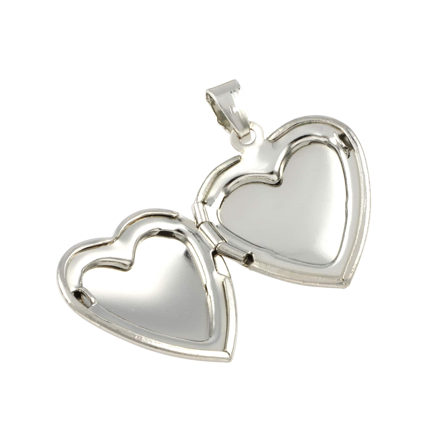 Rhodium Heart Locket by Bead Landing™