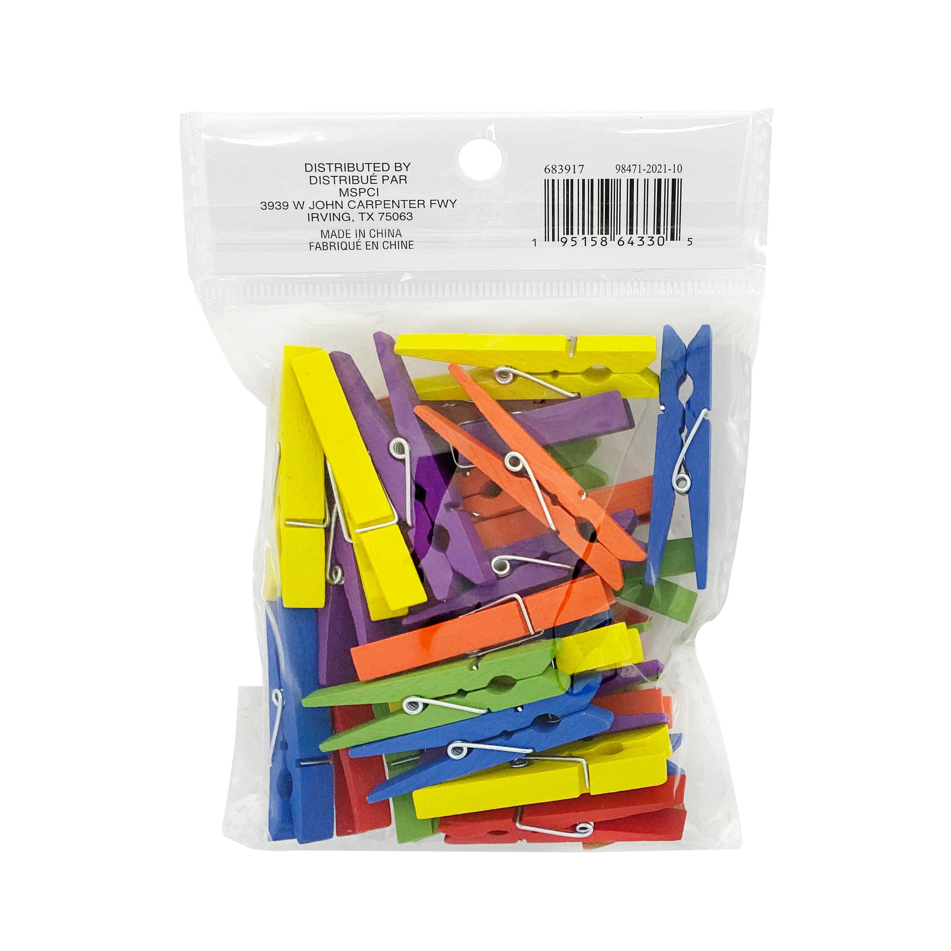 12 Packs: 30 ct. (360 total) Medium Primary Clothespins by Recollections™