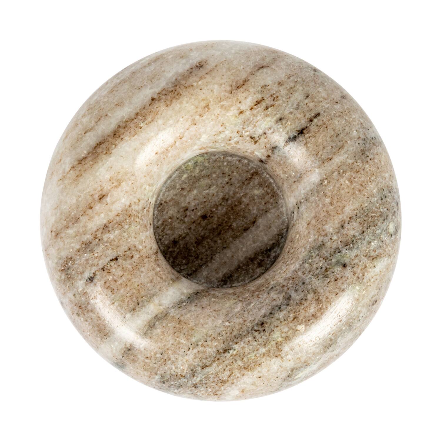 Hello Honey&#xAE; 3&#x22; Beige Marble Tealight Holder