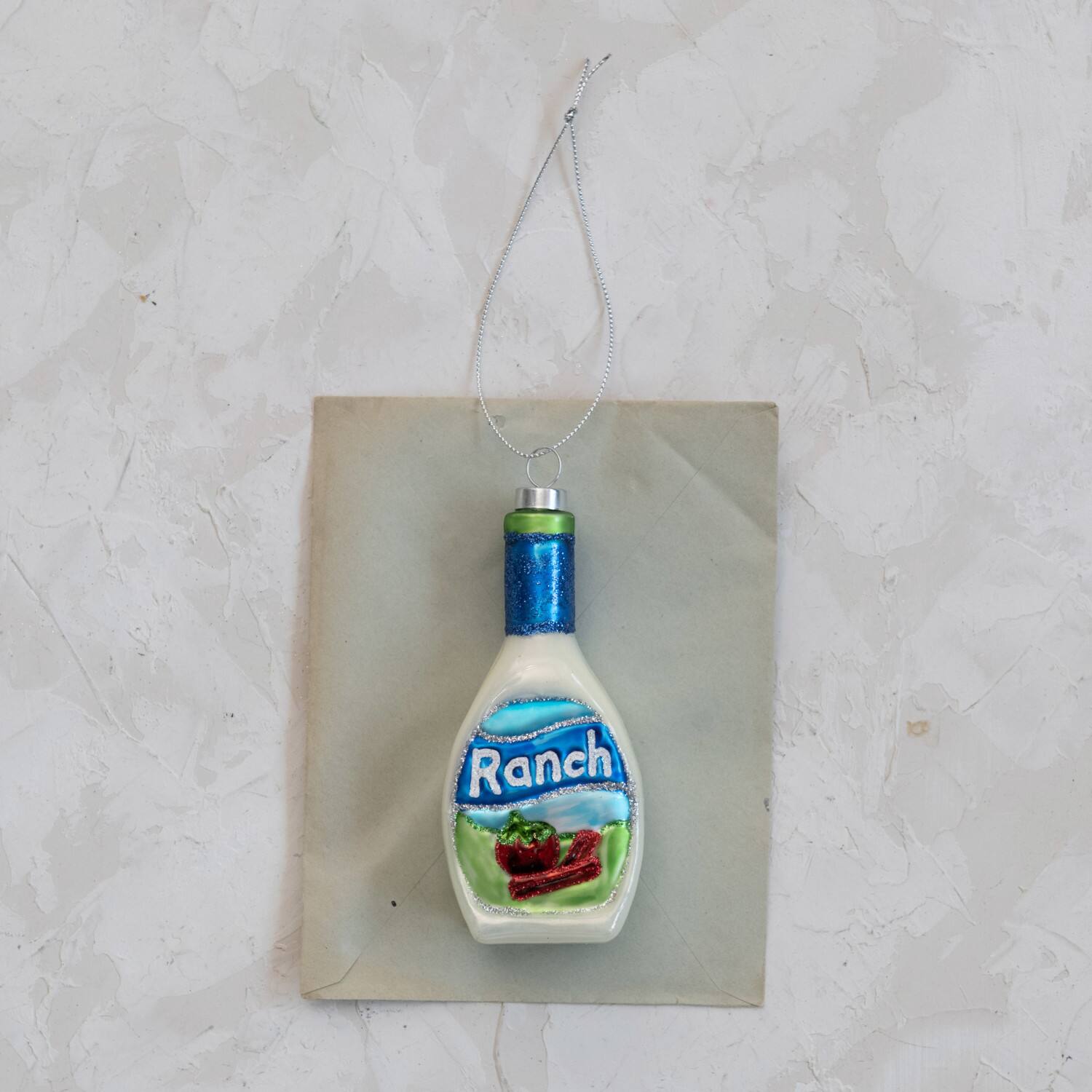 Hello Honey&#xAE; 4.5&#x22; Glass Ranch Dressing Bottle Ornament