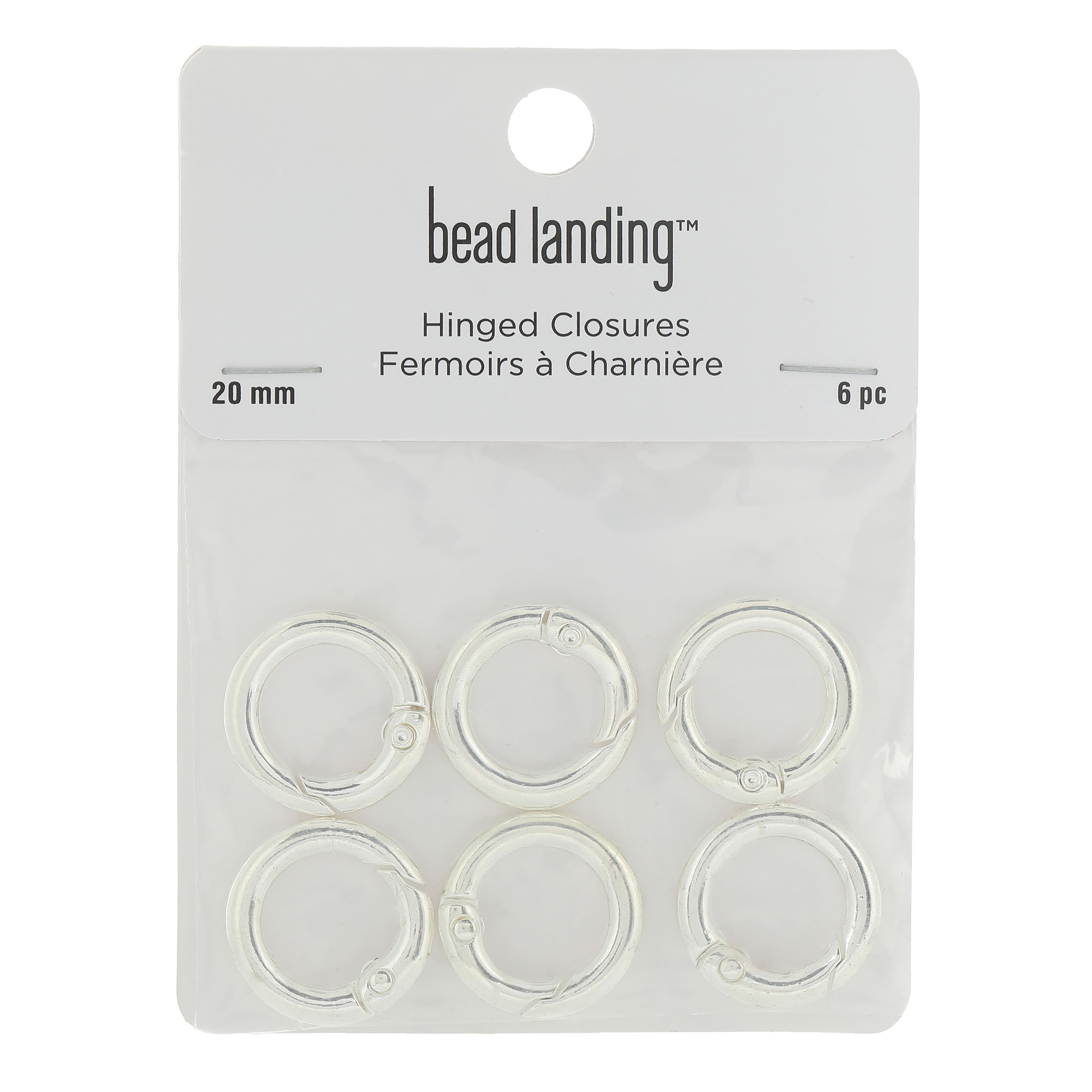 12 Packs: 6 ct. (72 total) 20mm Metal Round Hinged Closures by Bead Landing™