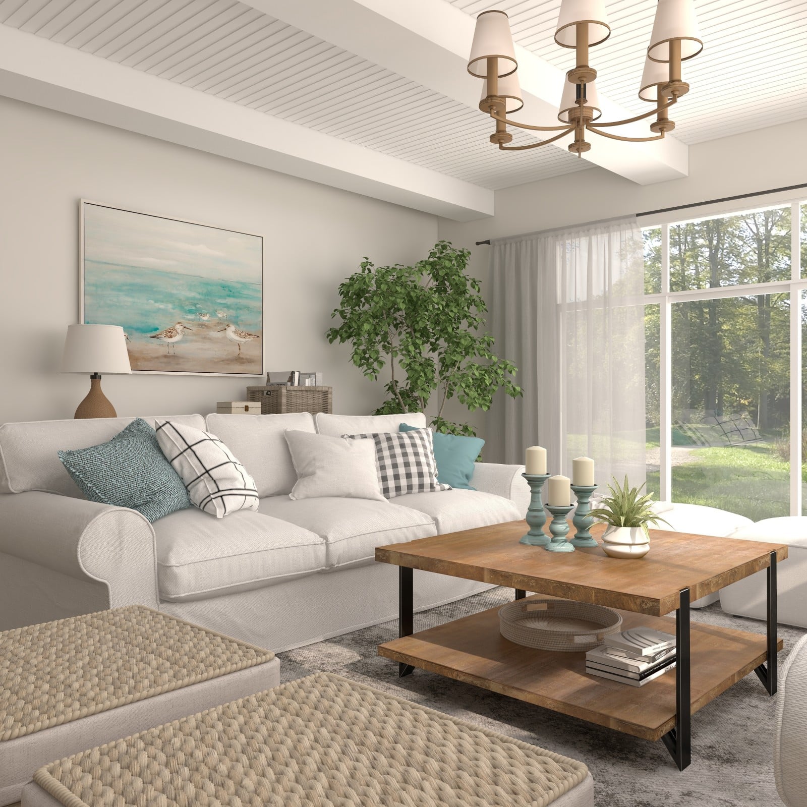 Mango Wood Traditional Candle Holder Set